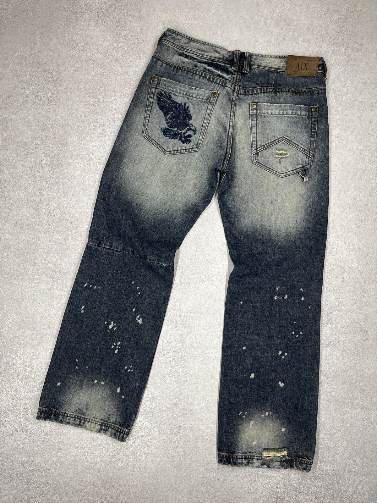Armani Exchange Mens Armani Exchange Denim Jeans Eagle Logo Embroidered Size US 32 / EU 48 - 1 Thumbnail