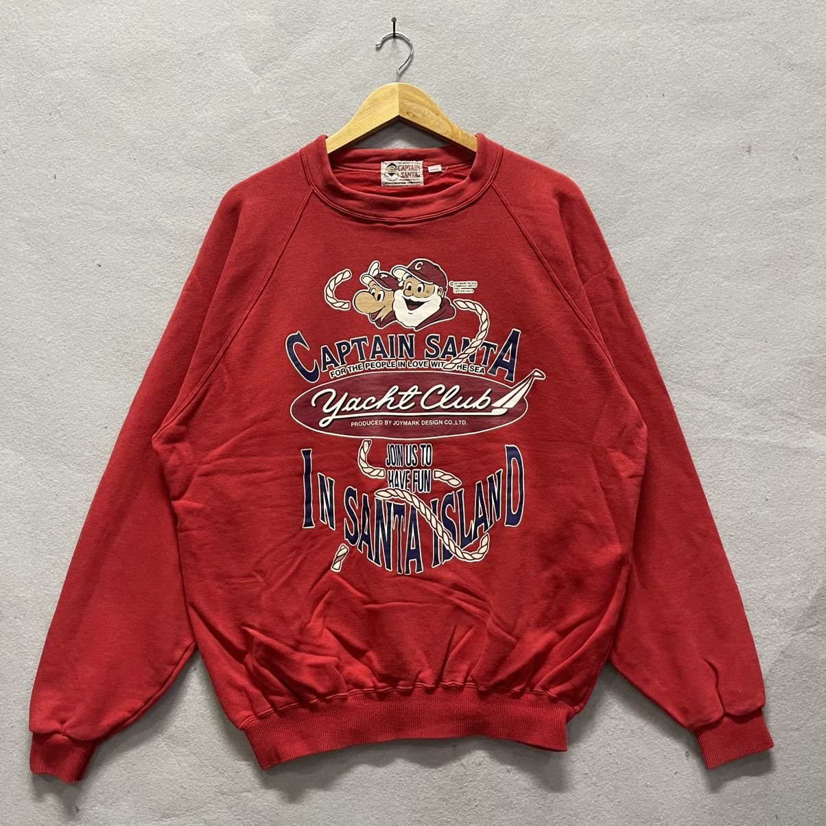 Vintage 1989 Captain Santa Yacht Club Sweatshirt Vintage Size US L / EU 52-54 / 3 - 1 Thumbnail