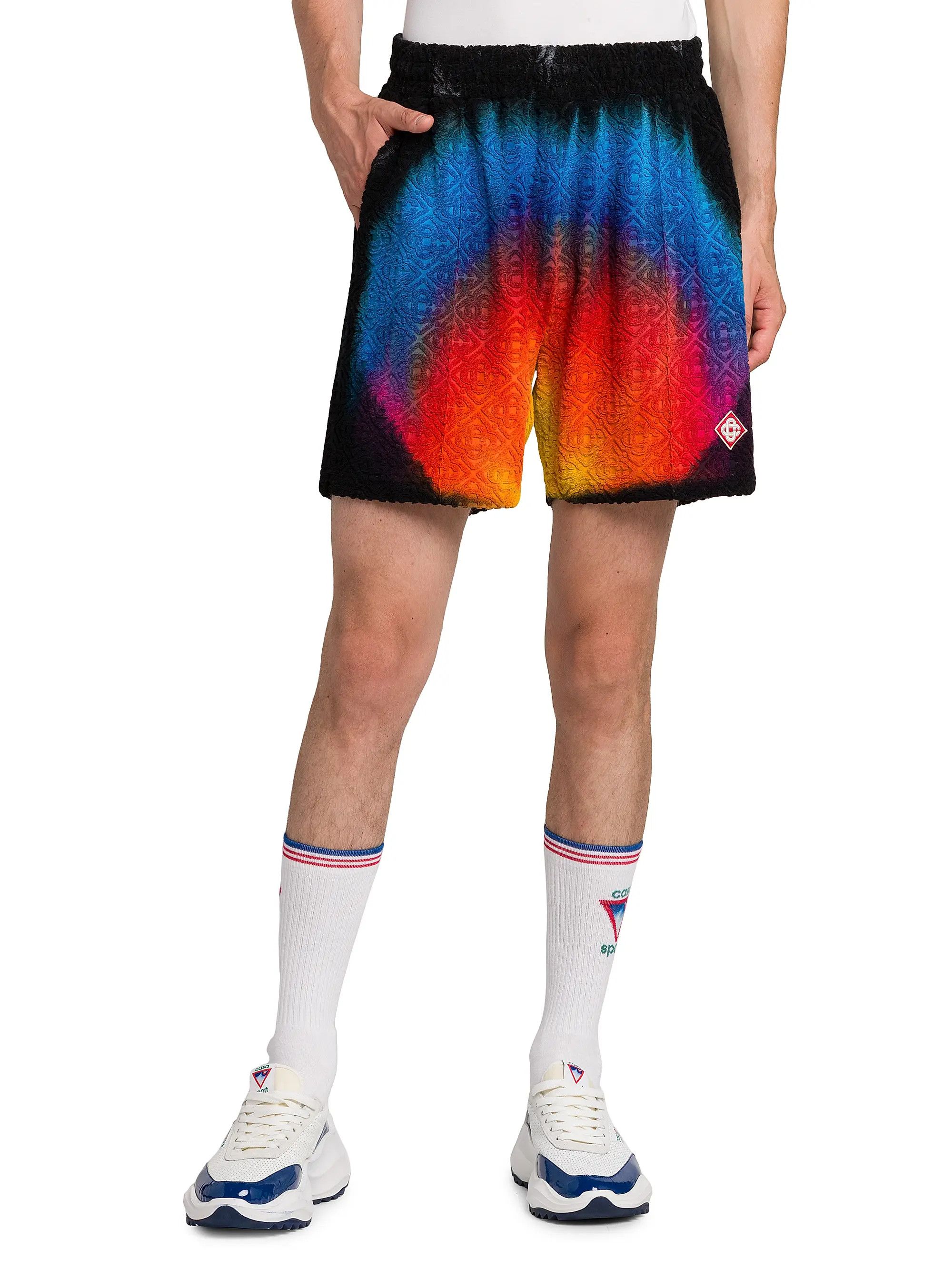 Casablanca os11x0725 Jacquard Monogram Shorts in Multicolor Size US 34 / EU 50 - 3 Thumbnail