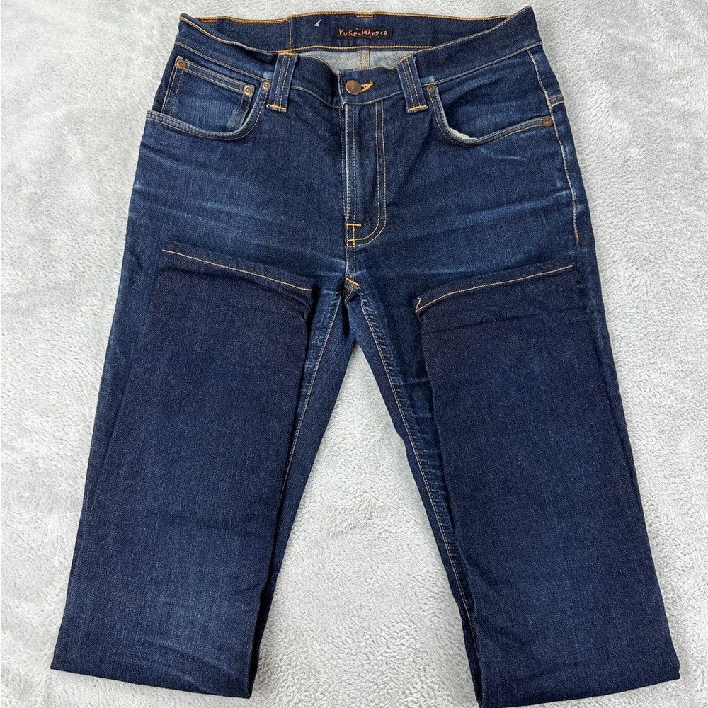 Nudie Jeans Nudie Jeans Co Dark Blue Denim thin Finn Dry Tight Pants Me Size US 32 / EU 48 - 1 Thumbnail