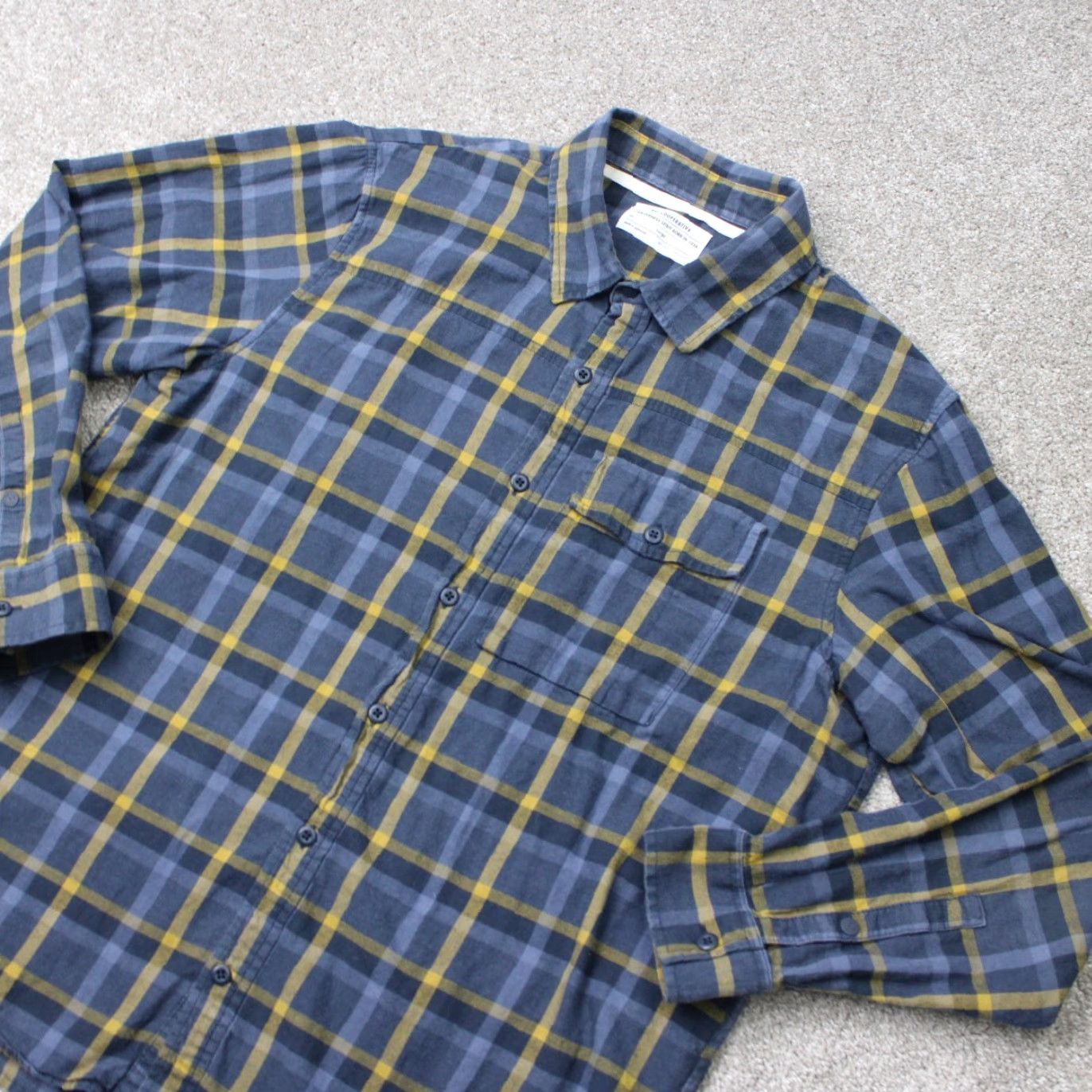 Vintage REI Co-op Shirt Mens Large Blue/Yellow Plaid Flannel Cotton Long Sleeve Button-Up Shirt Size US L / EU 52-54 / 3 - 3 Thumbnail