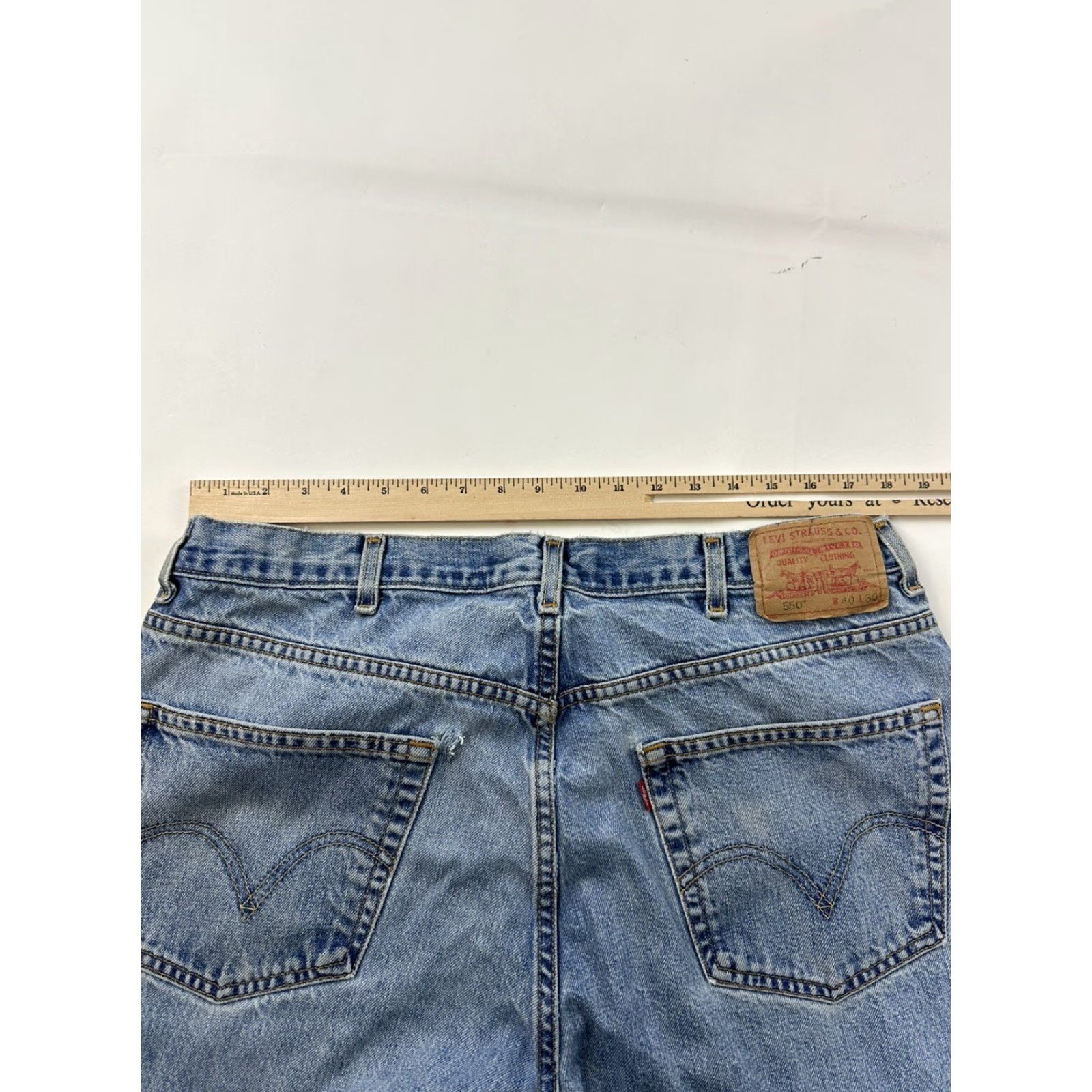 Levi's VINTAGE Levi's 550 Jeans Men 36x29 Blue 100% Cotton Relaxed Tapered Red Tab Mens Size US 36 / EU 52 - 7 Thumbnail
