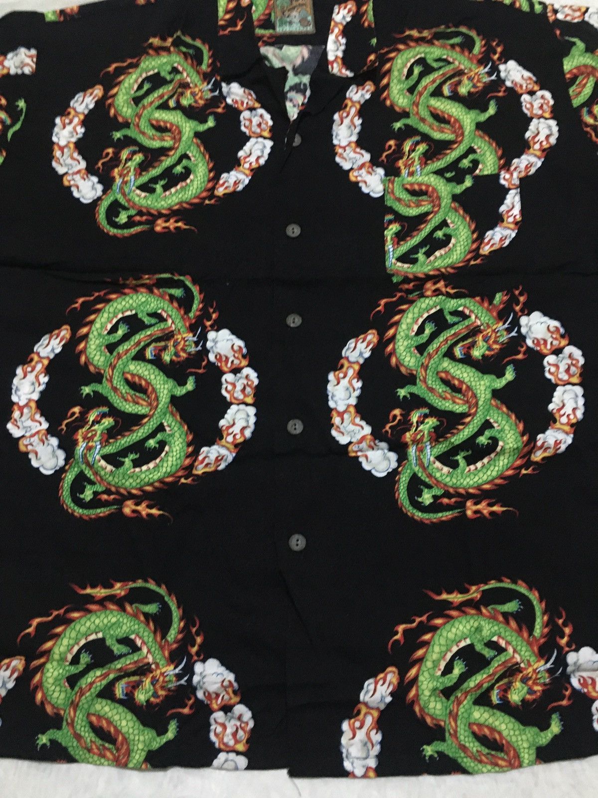 Vintage Rare dragon hawaii shirt 100% rayon all over print Size US L / EU 52-54 / 3 - 3 Thumbnail