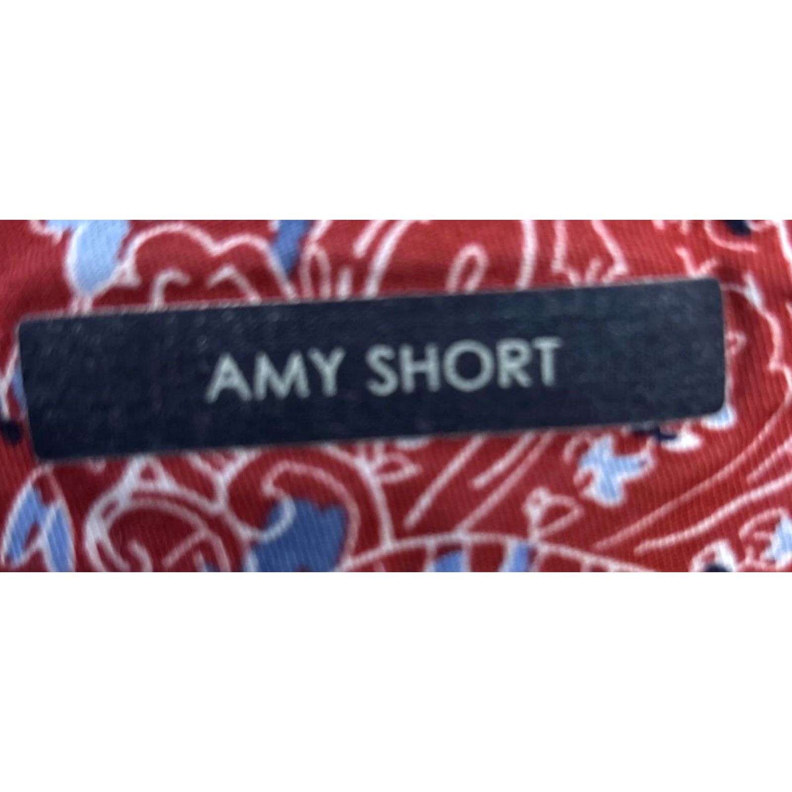 Vintage Bandolino Shorts Womens 12 pockets red blue Paisley Print Amy Missy Size 34" / US 12 / IT 48 - 4 Thumbnail