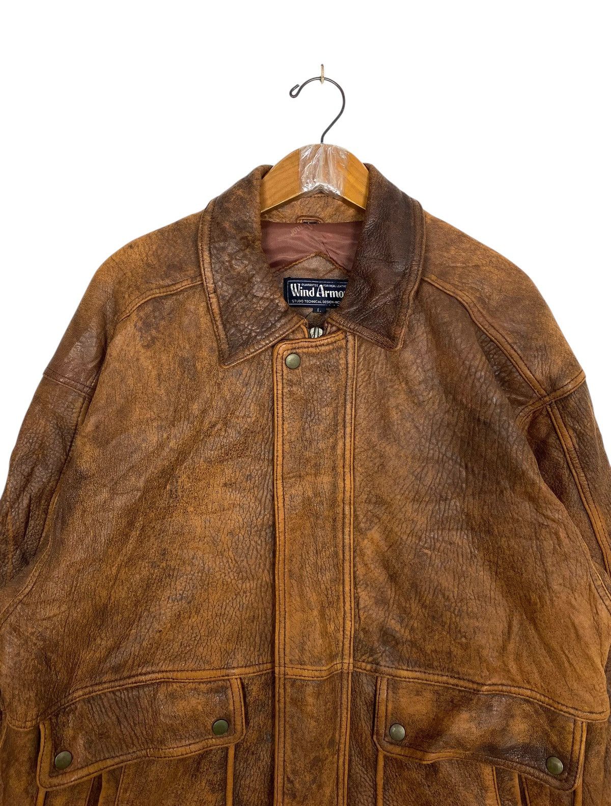 Japanese Brand Rare‼️ Vintage Wind Armor Sheep Skin Leather Size US M / EU 48-50 / 2 - 4 Thumbnail