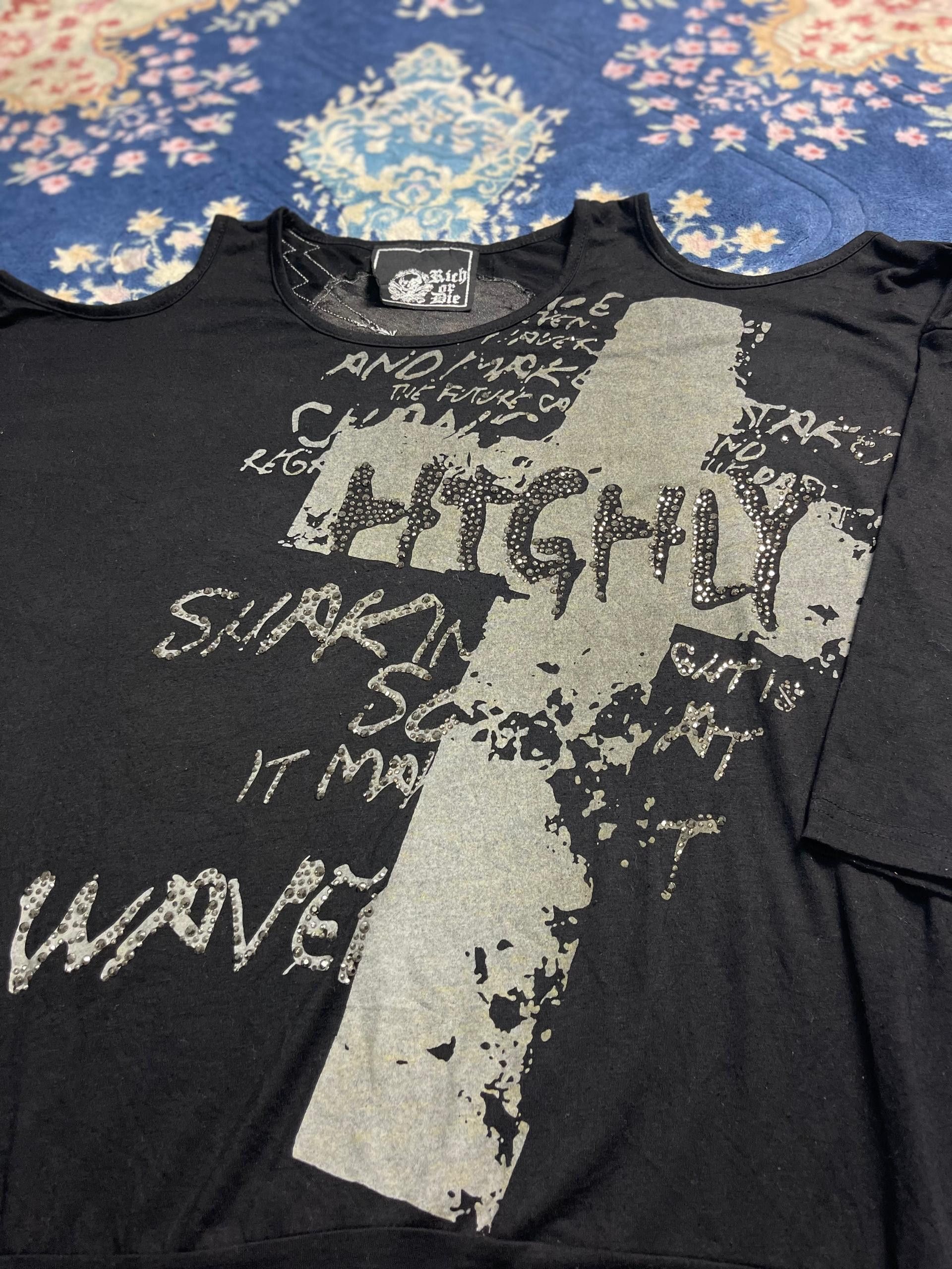 Vintage Rich Or Die x Skull Size ONE SIZE - 2 Thumbnail