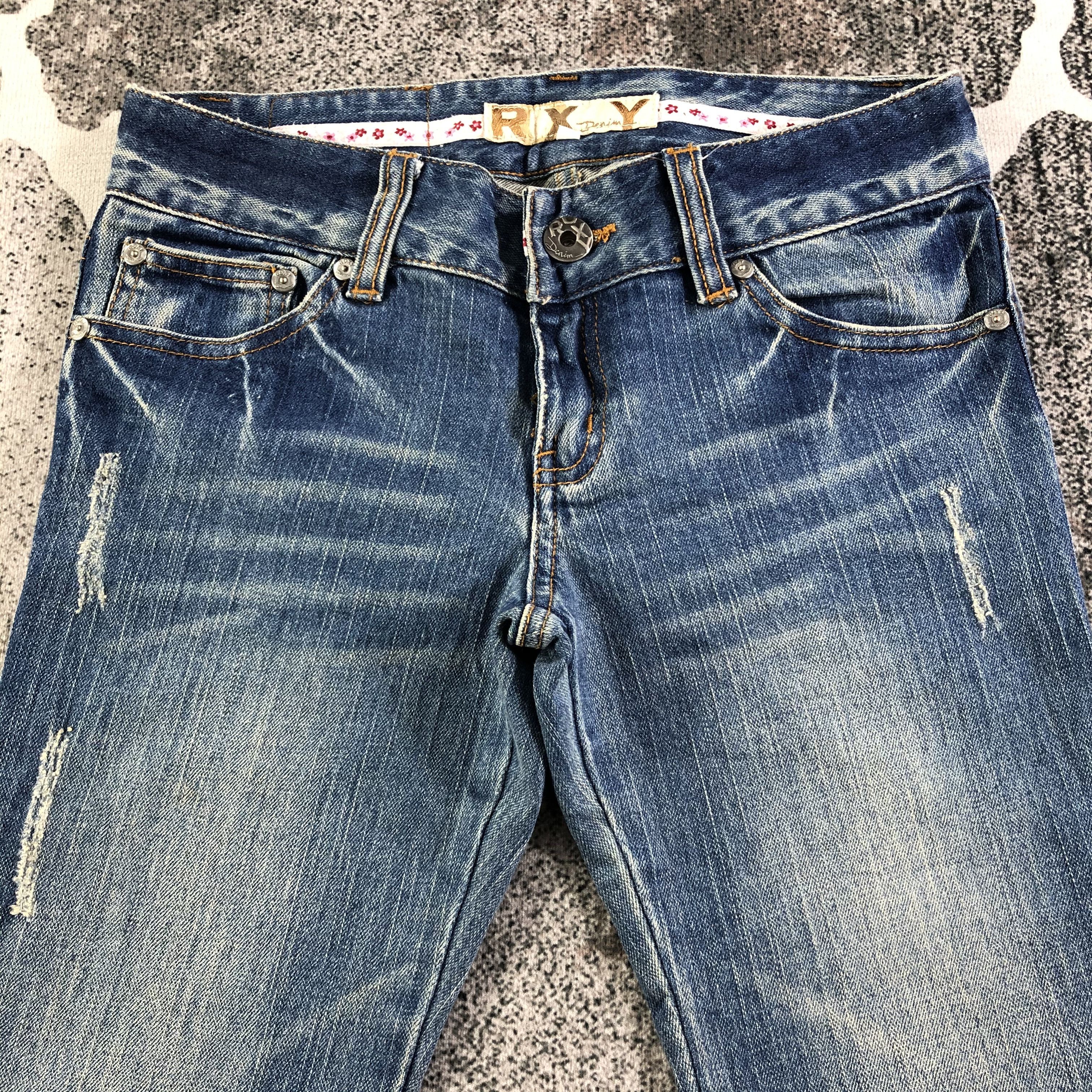 Japanese Brand Roxy Faded Blue Flared Jeans KJ2016 Size 27" / US 4 / IT 40 - 3 Thumbnail