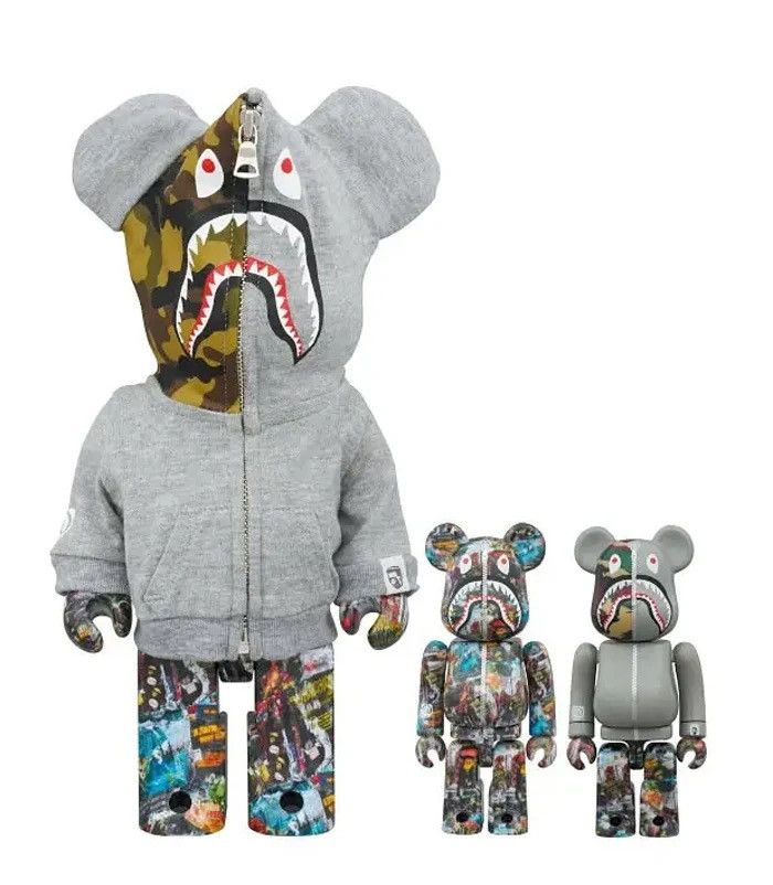 Bape Bape Camo Shark 400% and 100% Bearbrick Size ONE SIZE - 1 Thumbnail