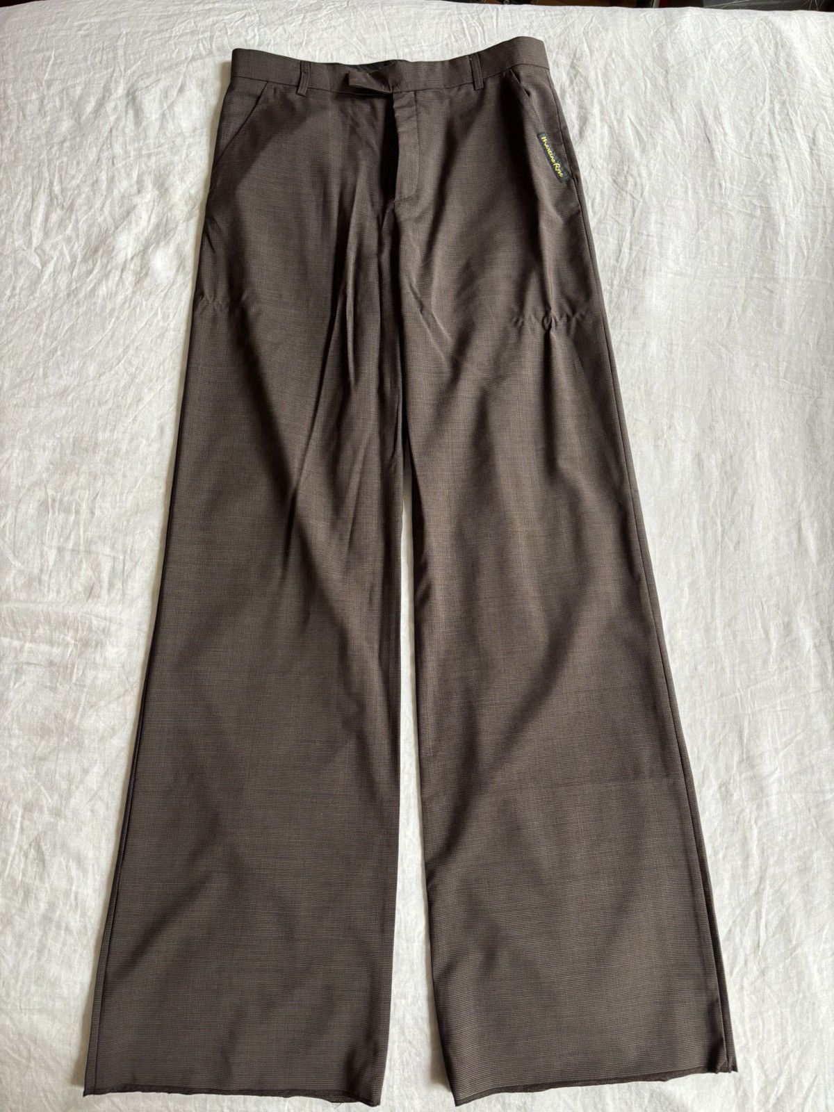 Pre-owned Martine Rose Wide Leg Extended Pants In Brown