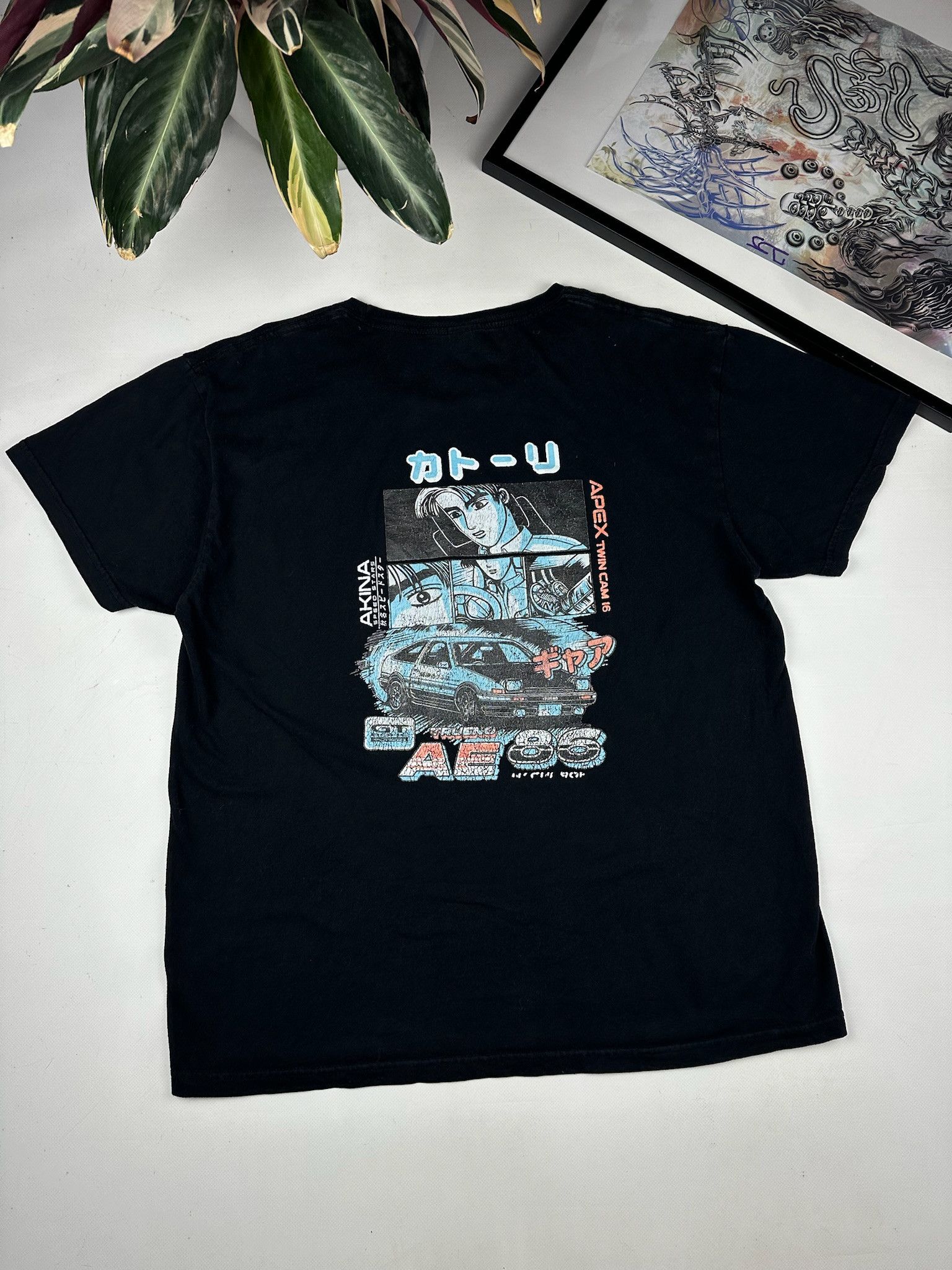 Anime Initial D manga series promo t shirt vintage Japan drift Size US XXL / EU 58 / 5 - 1 Thumbnail