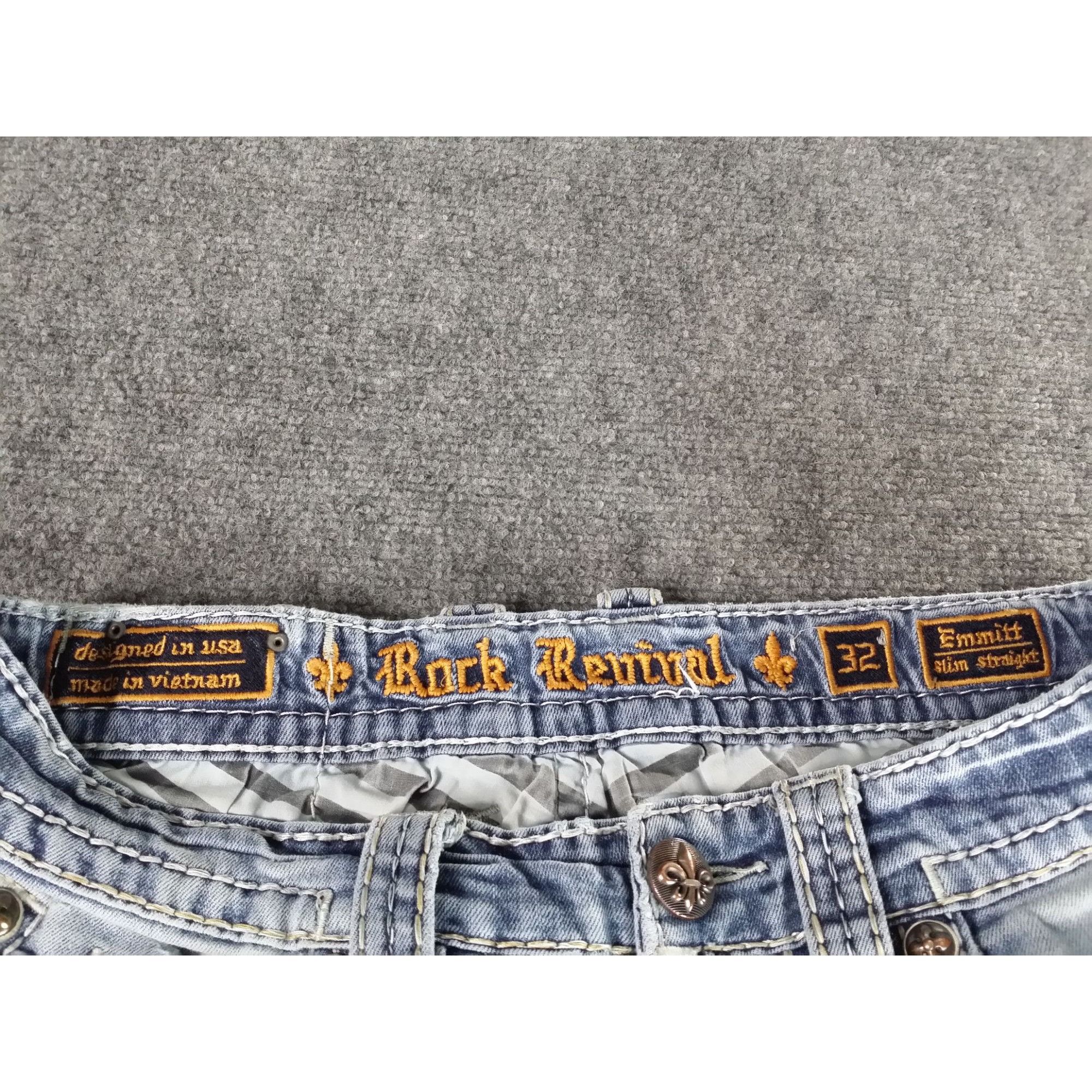 Rock Revival Rock Revival Emmitt Slim Straight Reworked Shorts Women Sz 3 Size 32" / US 10 / IT 46 - 5 Thumbnail