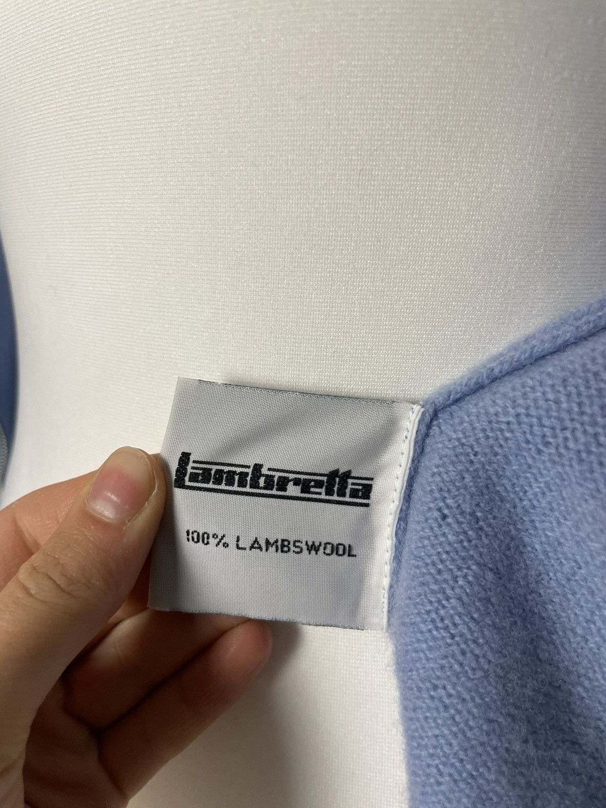 Lambretta Lambretta wool zip sweater L y2k baby blue vintage Size L / US 10 / IT 46 - 7 Thumbnail