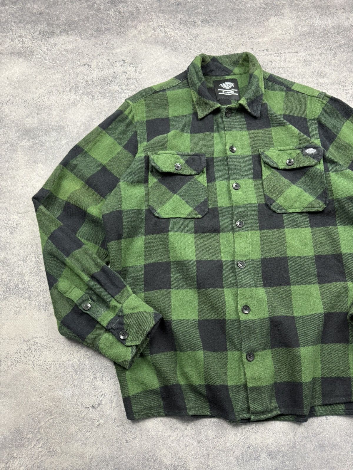 Dickies Vintage Dickies Flannel Shirt Green Checkered Button Up Y2K Size US XL / EU 56 / 4 - 6 Thumbnail