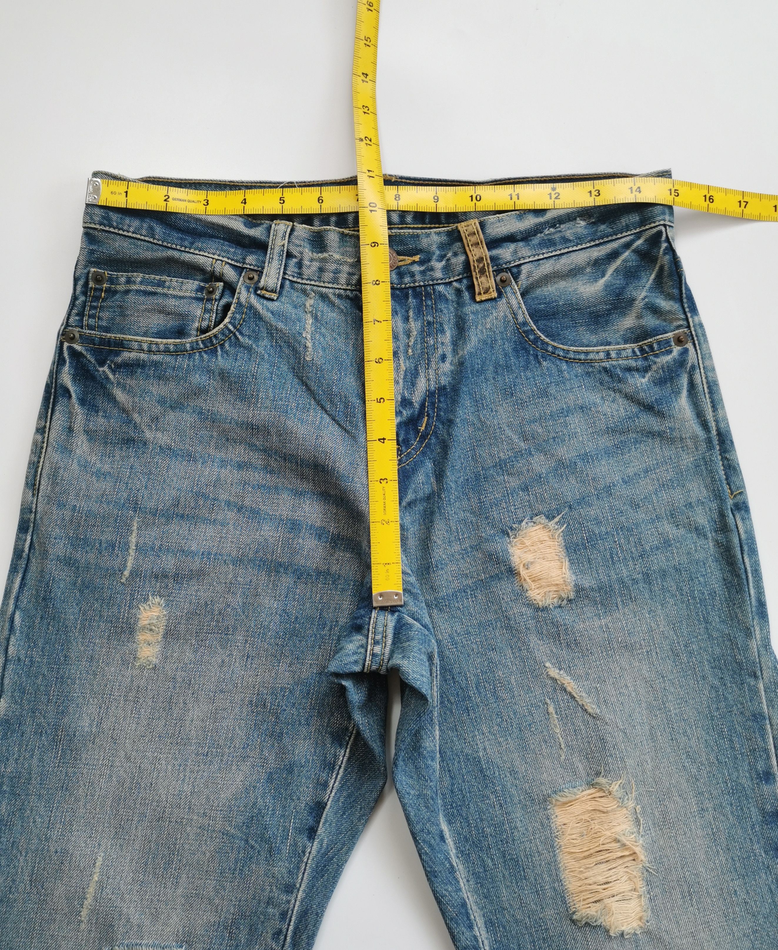If Six Was Nine Driza Bone Flare Bootcuts Distress Denim Jeans Size 29x35 Size US 29 - 6 Thumbnail