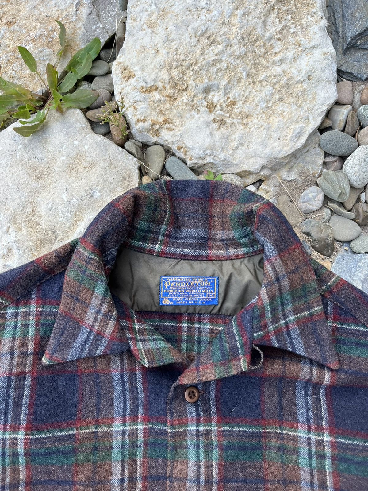 Flannel × Pendleton × Vintage Vintage 60s Pendleton wool flannel shirt plaid checked jacke Size US M / EU 48-50 / 2 - 9 Thumbnail