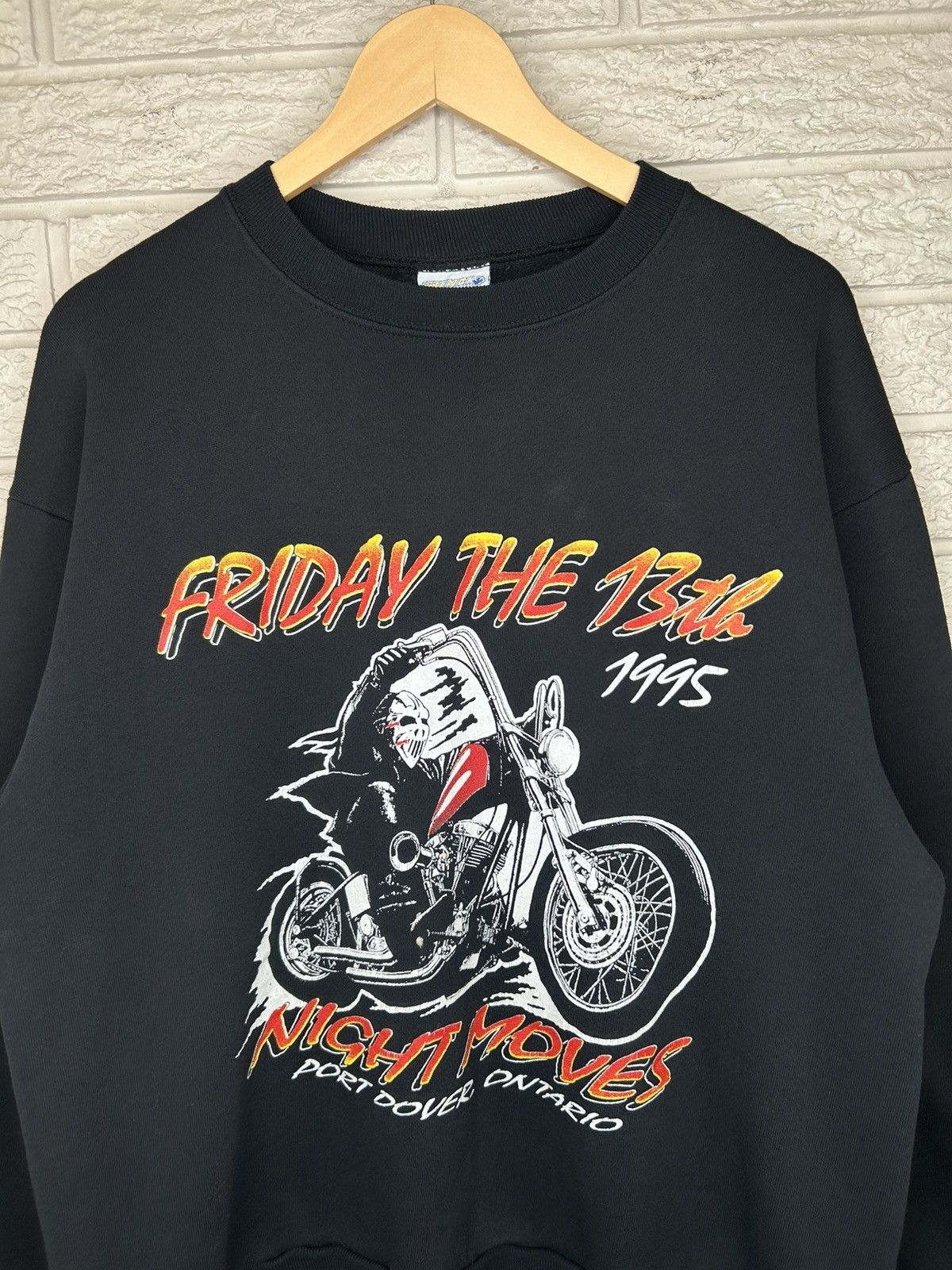 Vintage Vintage 90s Friday The 13th Jason Biker Crewneck Size US L / EU 52-54 / 3 - 2 Thumbnail