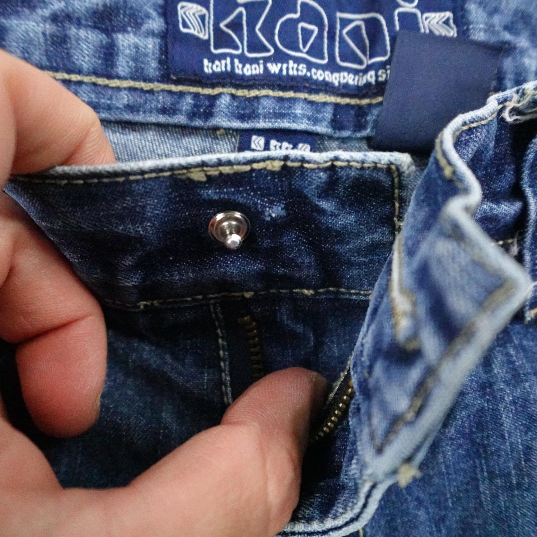 Karl Kani VINTAGE Karl Kani Jeans Mens 36x34 Blue Denim Baggy Hip Hop Carpenter 90s Y2K Size US 36 / EU 52 - 4 Thumbnail