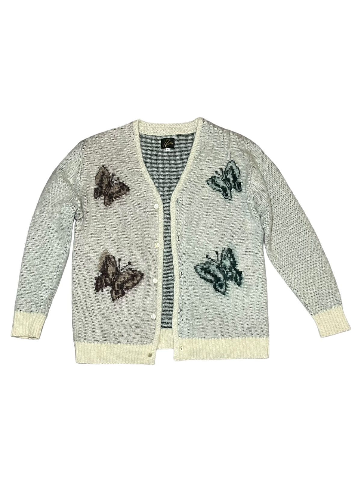 Needles *Rare* Needles butterfly mohair cardigan | Grailed