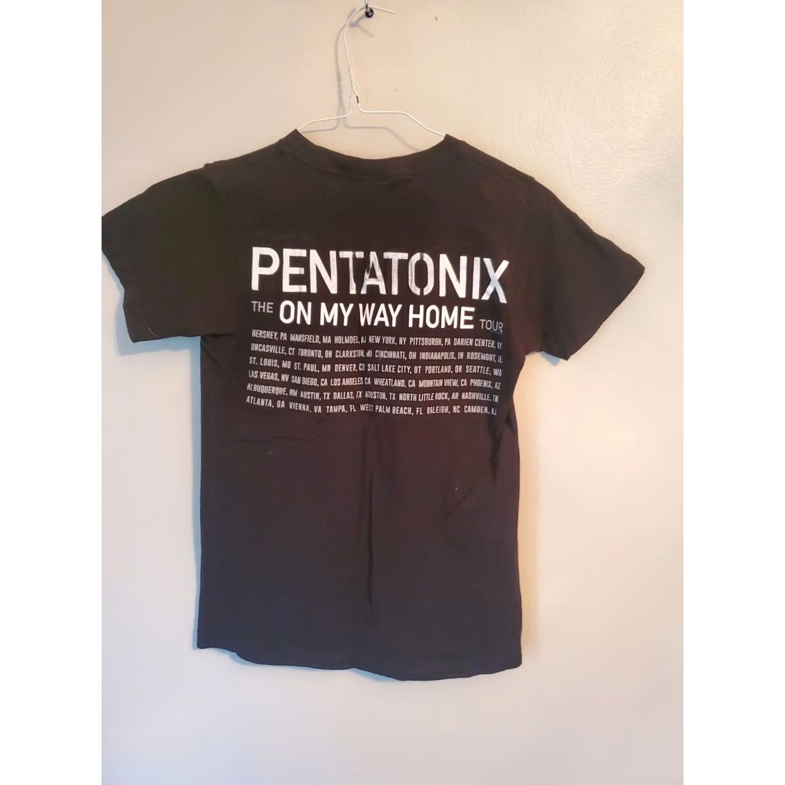 Tultex Pentatonix Band T-Shirt Unisex XS The On My Way Home Tour 2015 Black Crew Neck Short Sleeve Logo Print Size US XS / EU 42 / 0 - 2 Thumbnail