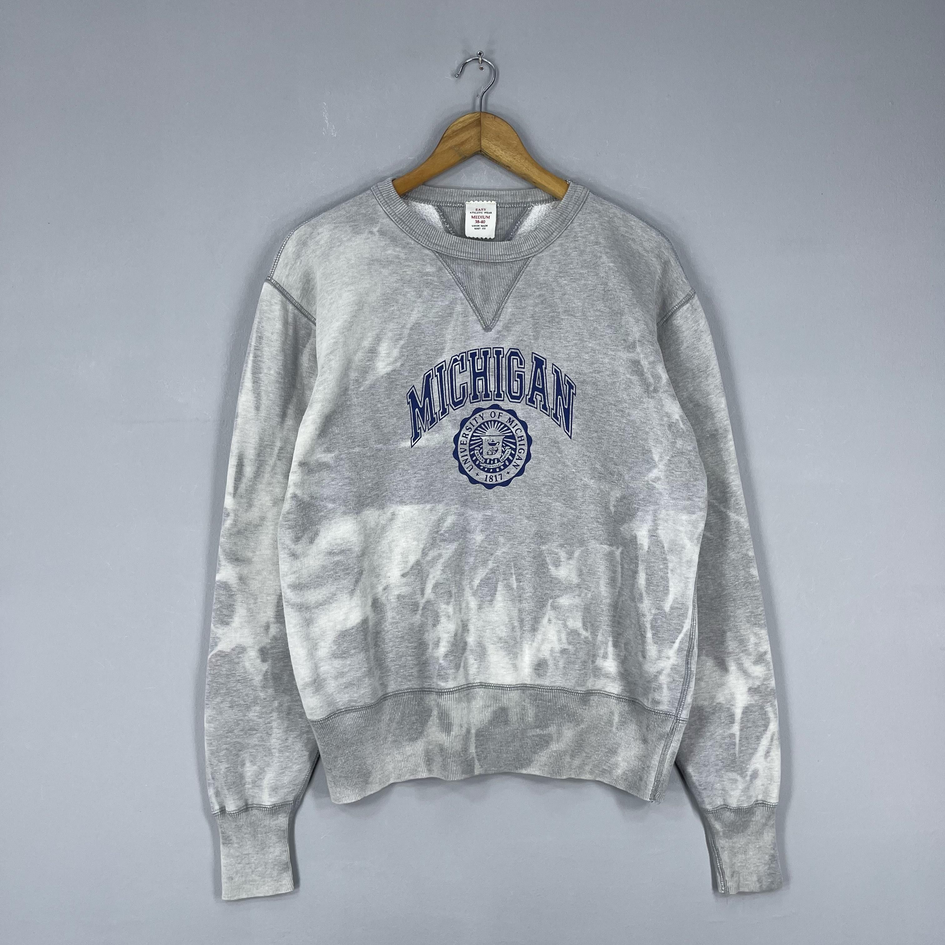 Vintage Vintage UNIVERSITY Of MICHIGAN Bleached Sweatshirt Size US M / EU 48-50 / 2 - 3 Thumbnail