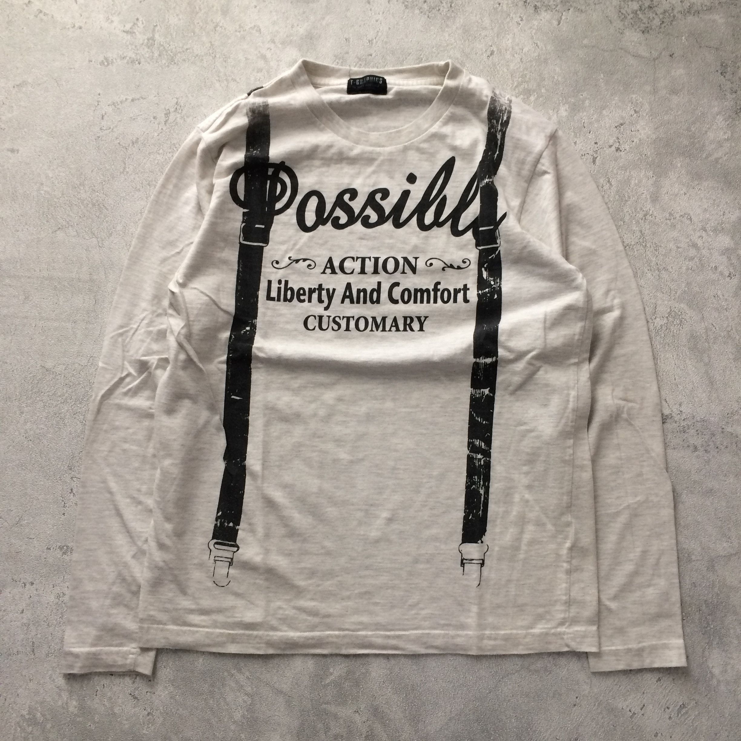 Japanese Brand Y2K T-Graphics Japanese Suspension Poem Size US XL / EU 56 / 4 - 1 Thumbnail