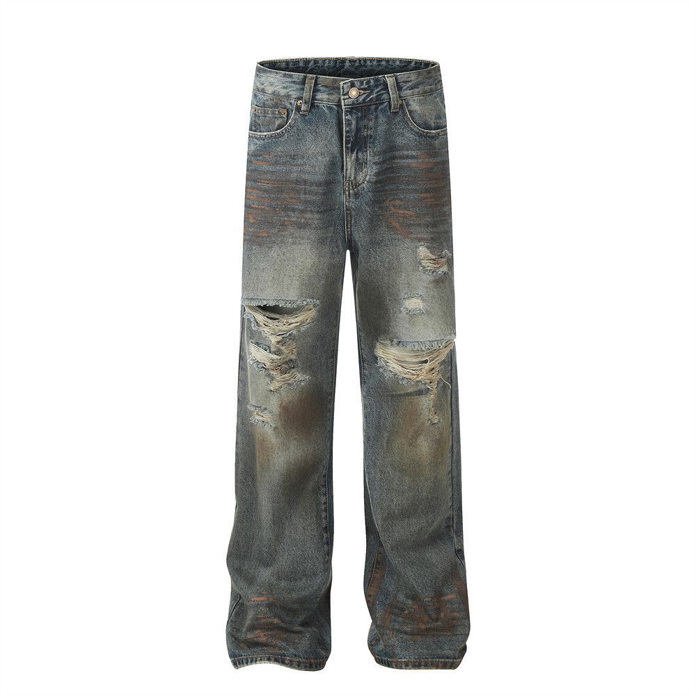 Japanese Brand × Jean Men's heavy duty punk distressed jeans y2k Size US 32 / EU 48 - 1 Thumbnail