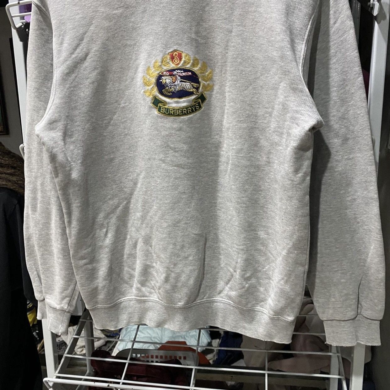 Burberry Vintage Burberrys Of London Big Crest Embroidered Sweatshirt Size US S / EU 44-46 / 1 - 4 Thumbnail