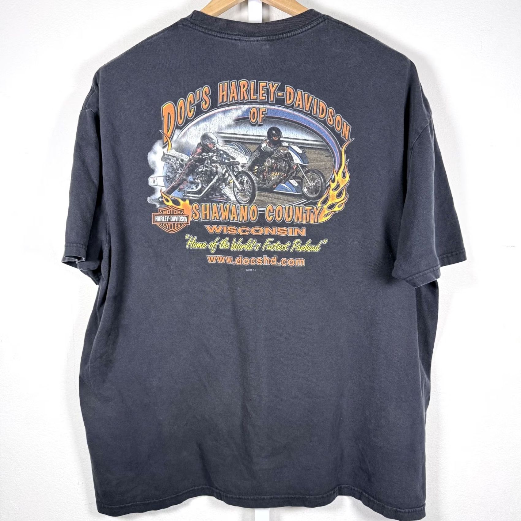 Harley Davidson Vintage Harley-Davidson T-Shirt Black Short Sleeve Men 2XL Logo Wisconsin Motorcycle Conference Size US XXL / EU 58 / 5 - 2 Thumbnail