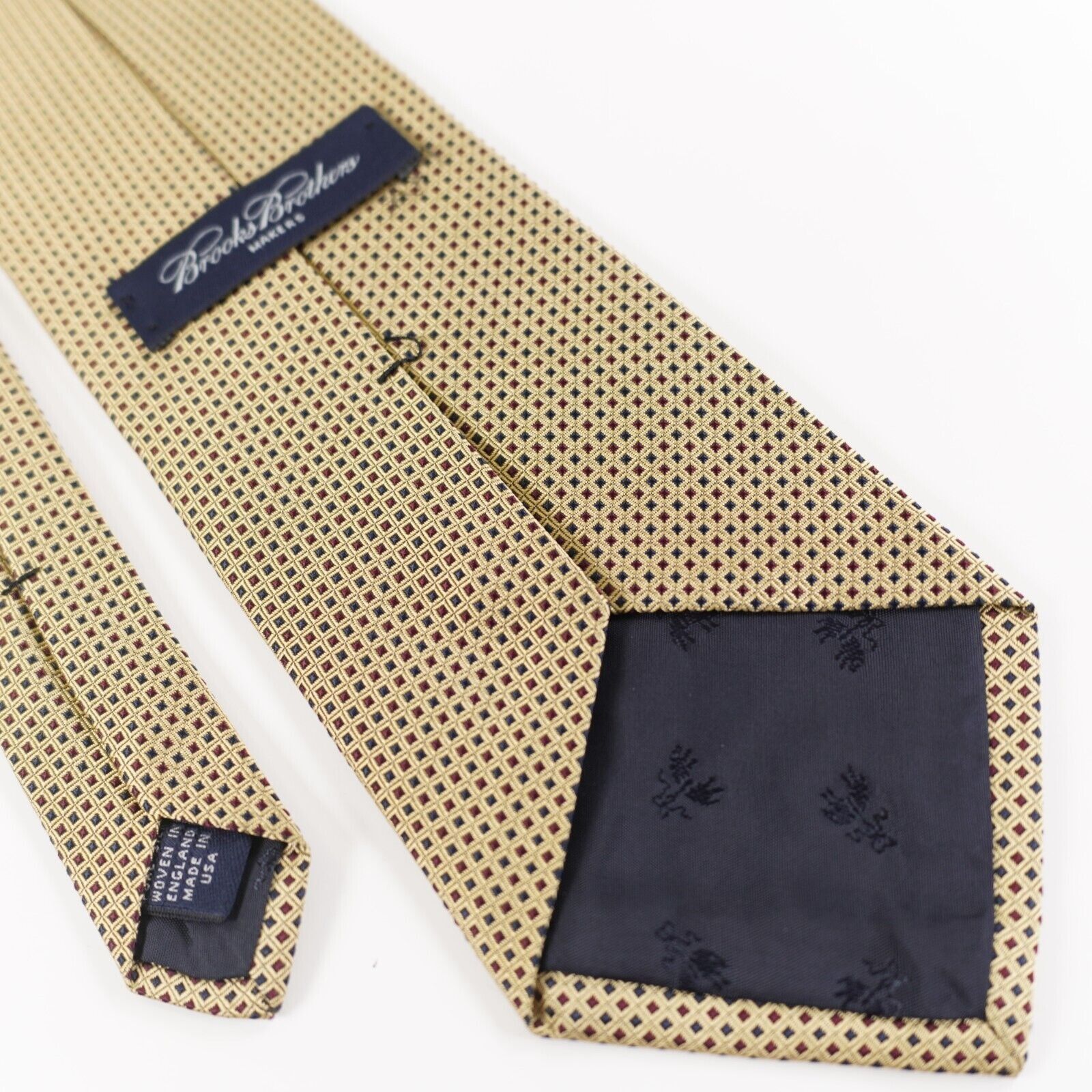 Brooks Brothers Brooks Brothers Makers Yellow Red Blue Check Woven Silk Tie Size ONE SIZE - 3 Thumbnail