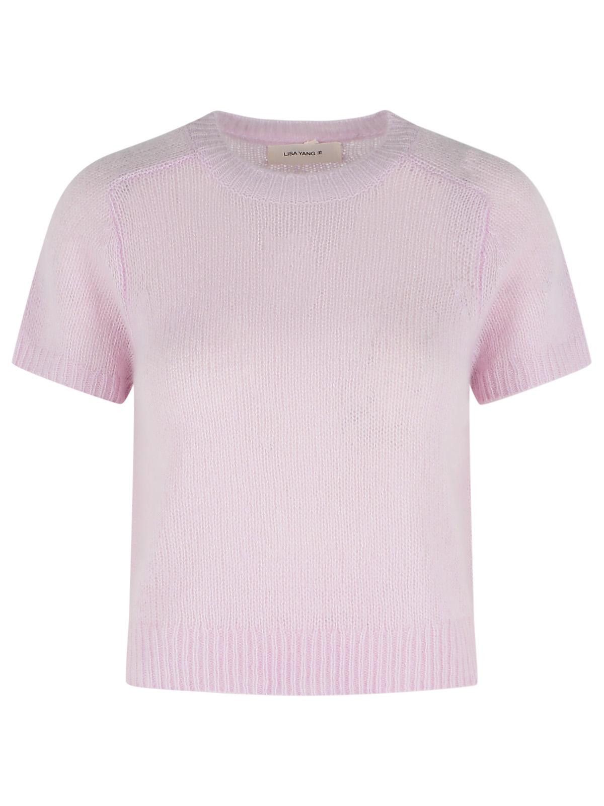Lisa Yang LISA YANG 'Siona' Soft Dahlia Cashmere And Silk T-Shirt Size M / US 6-8 / IT 42-44 - 1 Thumbnail