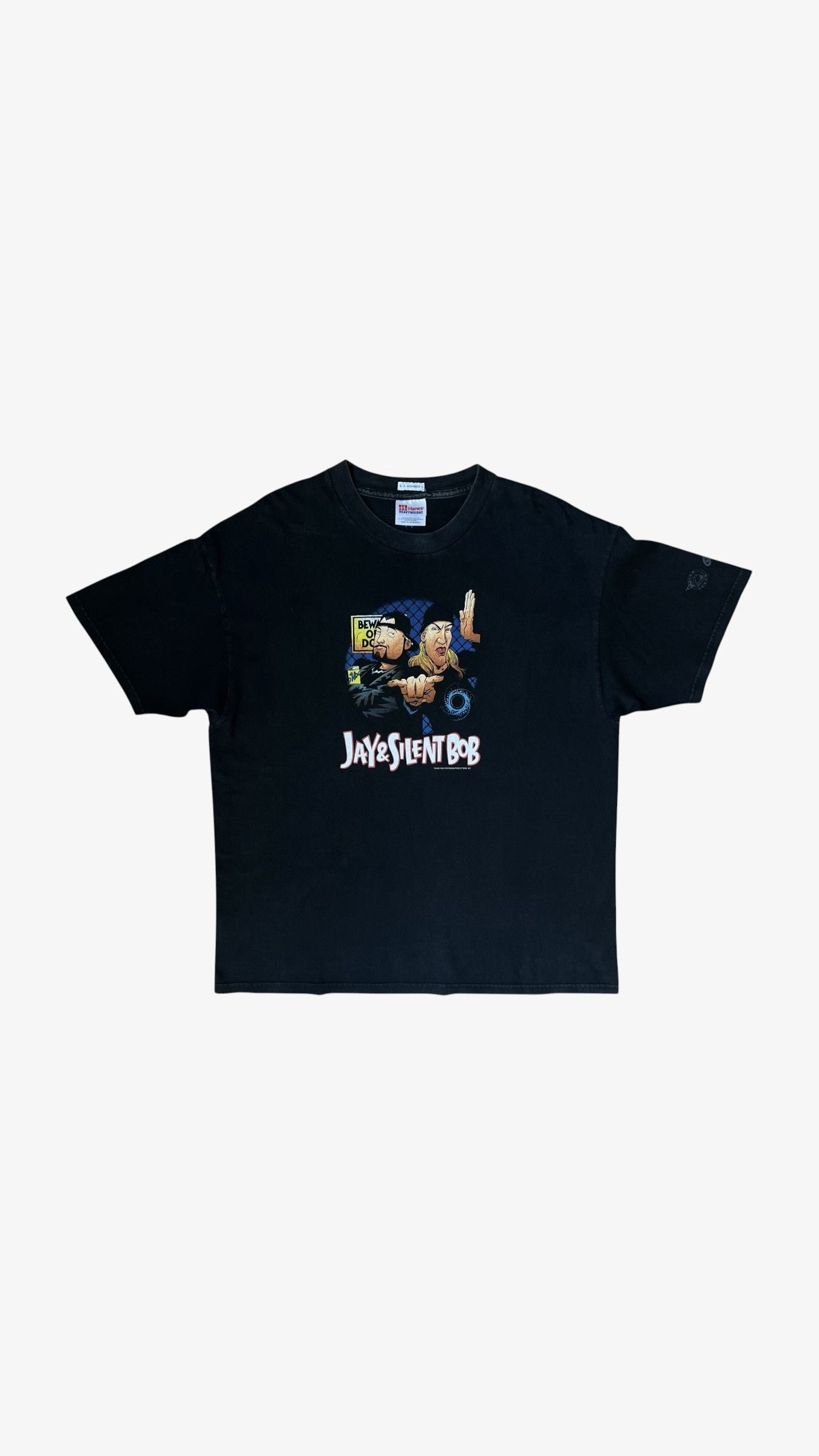 Hanes Vintage 90s Hanes Jay & Silent Bob 1998 Print Black T-Shirt Size US XL / EU 56 / 4 - 1 Thumbnail