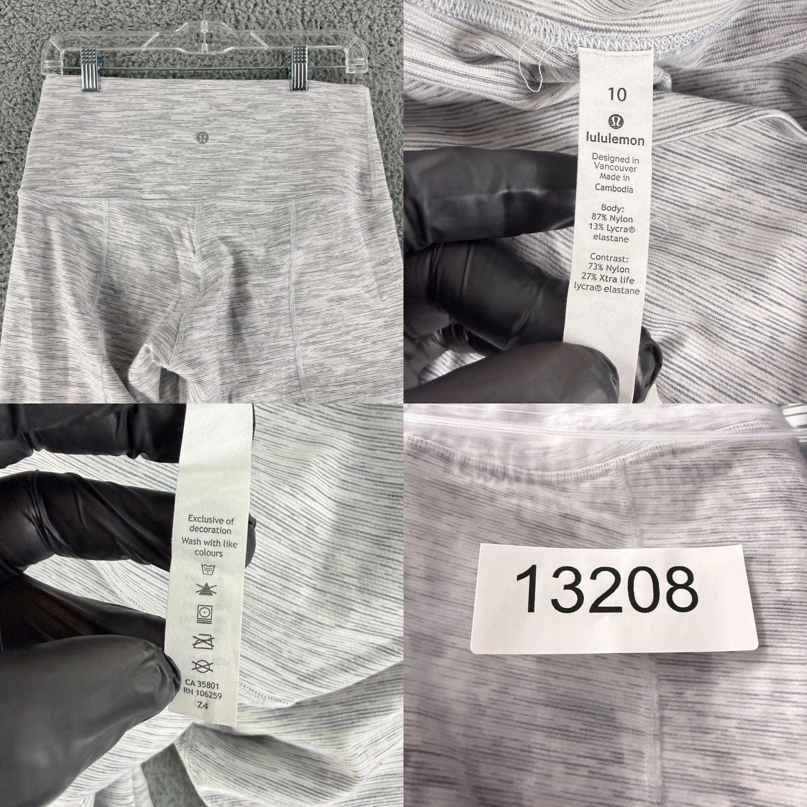 Lululemon Lululemon Wunder Under II Crop Legging Womens Size 10 Gray Scalloped Pull On Gym Size 32" / US 10 / IT 46 - 8 Thumbnail