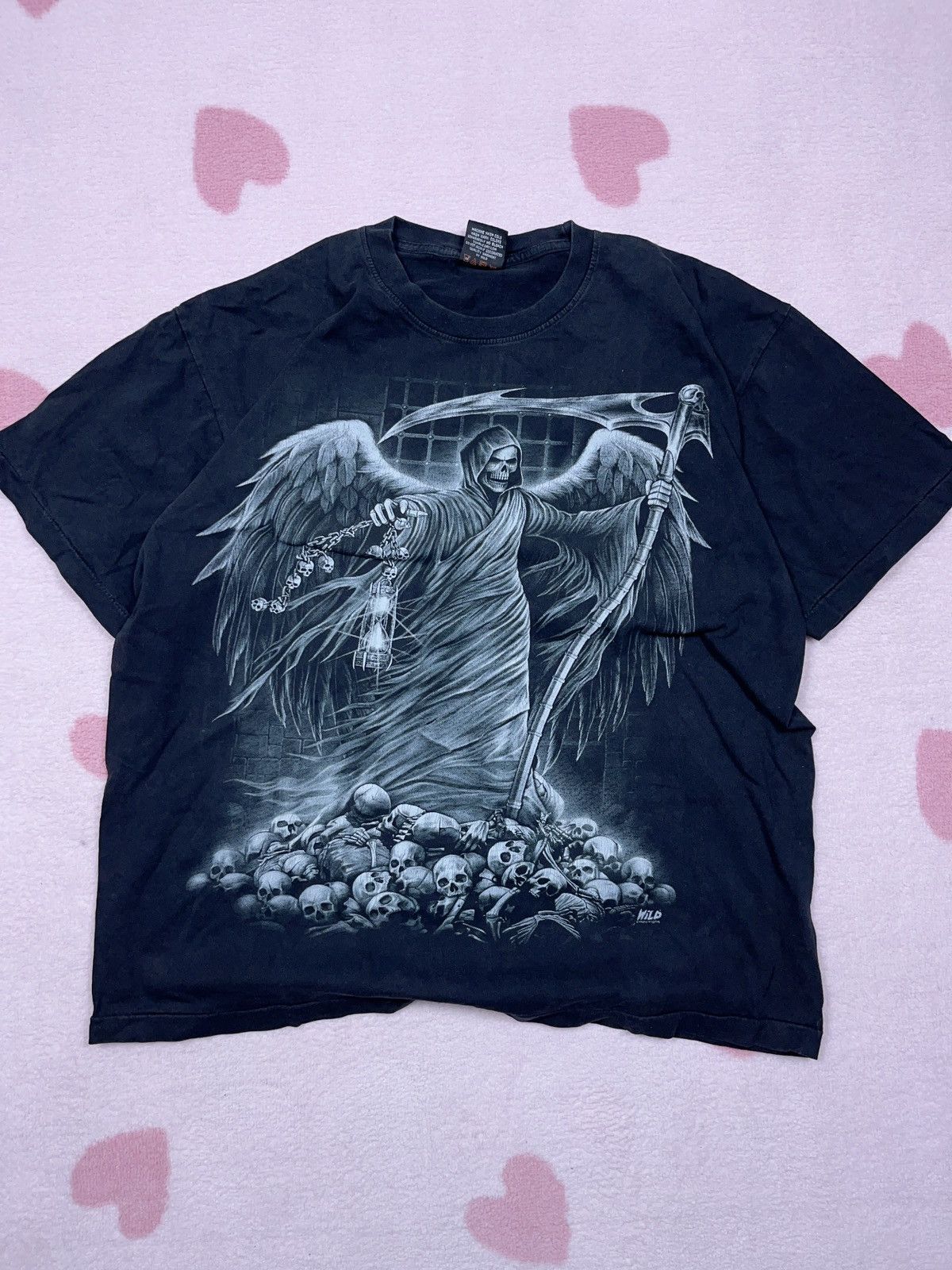 Japanese Brand × Vintage ➕ wild y2k skull reaper opium sunfade vintage t-shirt Size US XL / EU 56 / 4 - 1 Thumbnail
