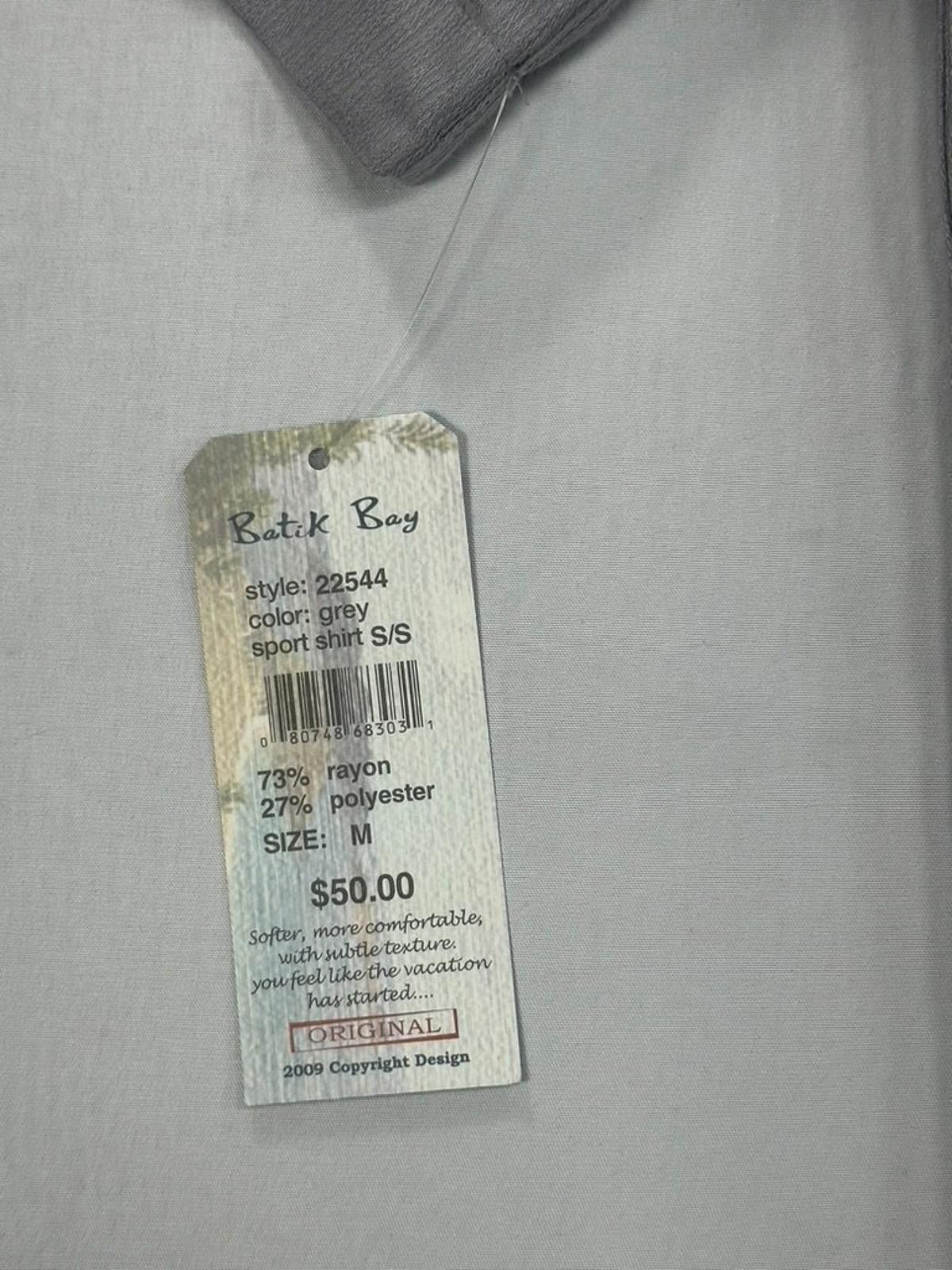 Batik Bay Batik Bay Short Sleeve Sport Shirt Gray Men's Medium Size US M / EU 48-50 / 2 - 6 Thumbnail