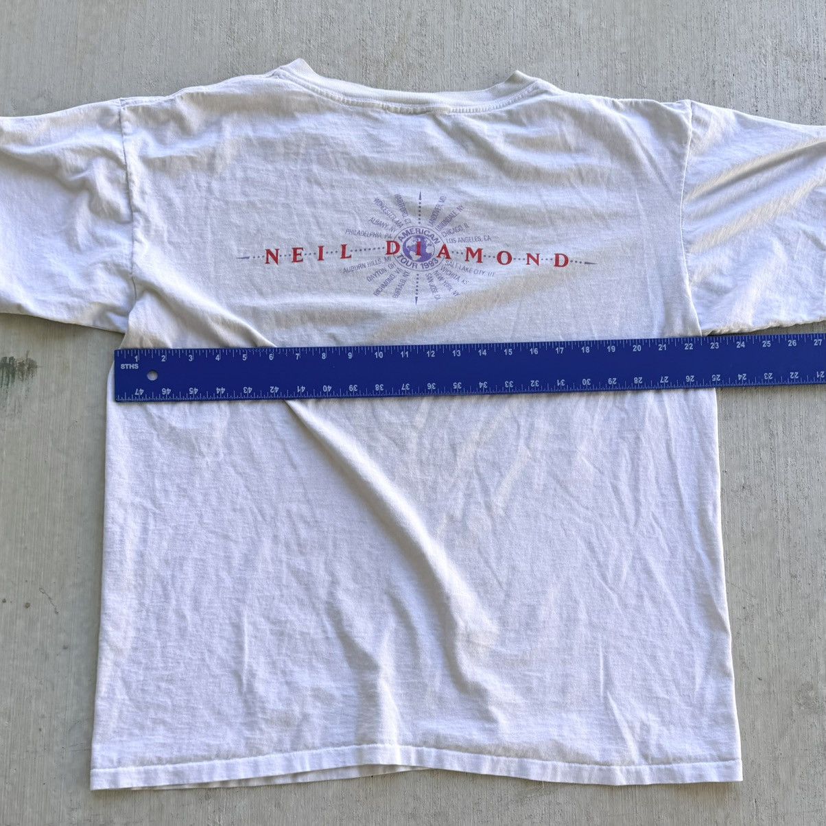 Band Tees Vintage Neil Diamond Band T Shirt 93 World Tour Size US XL / EU 56 / 4 - 8 Thumbnail