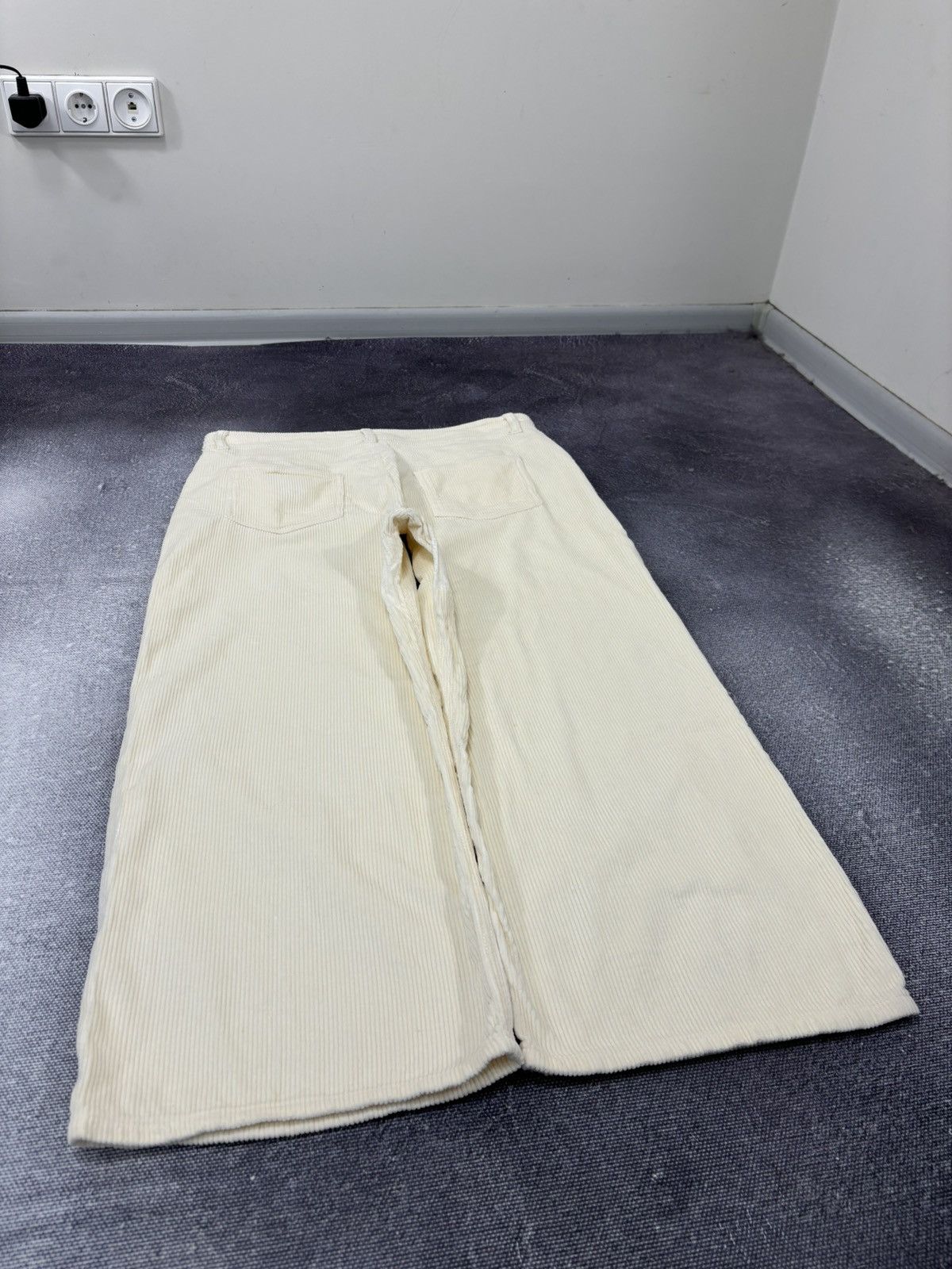 Sezane Sezane Women’s Cream Corduroy Velvet Wide Leg Pants Trousers Size 32" / US 10 / IT 46 - 17 Thumbnail
