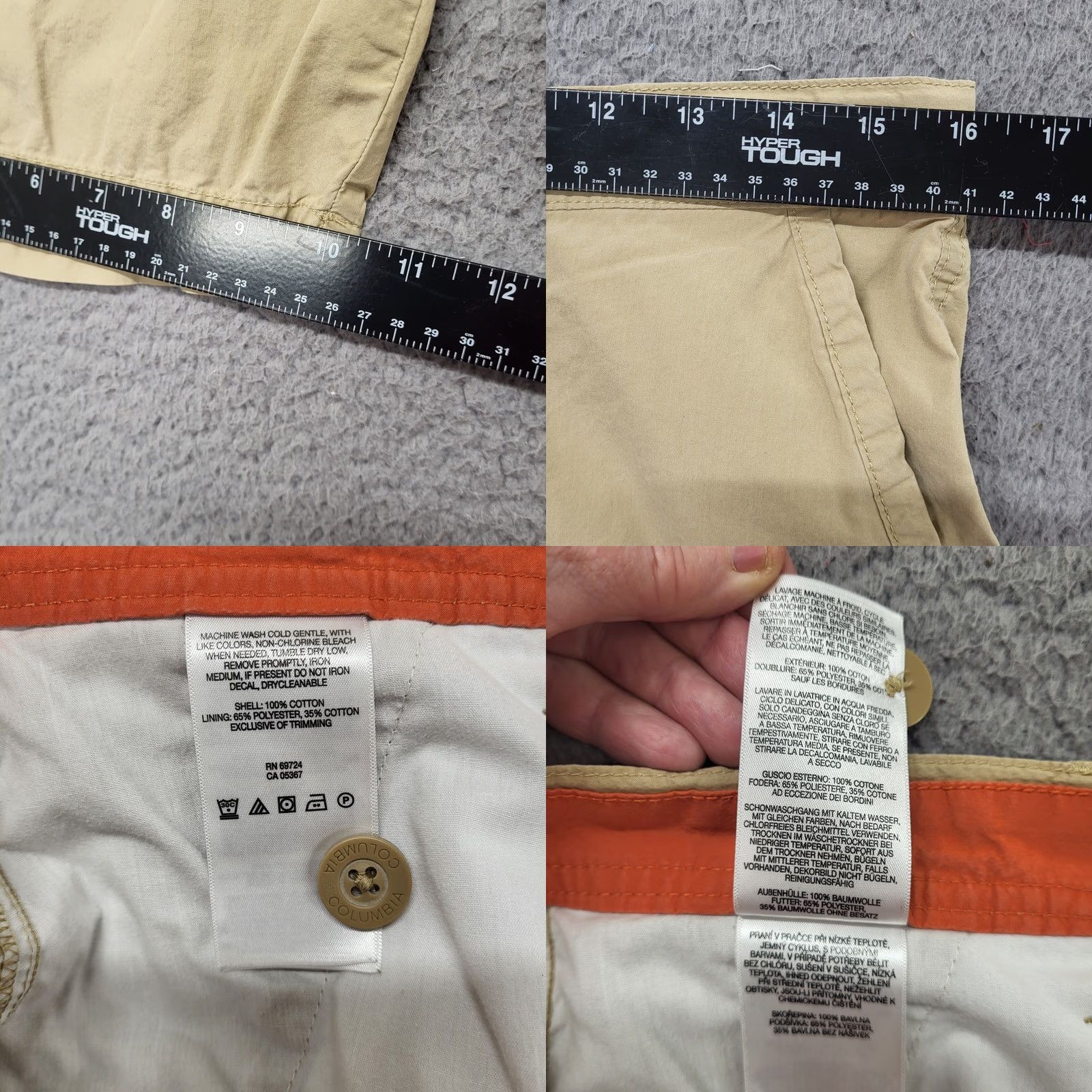 Vintage Columbia Shorts Men’s Size 32” Waist Tan Cotton Chino Pockets Khaki Preppy Golf Size US 32 / EU 48 - 8 Thumbnail