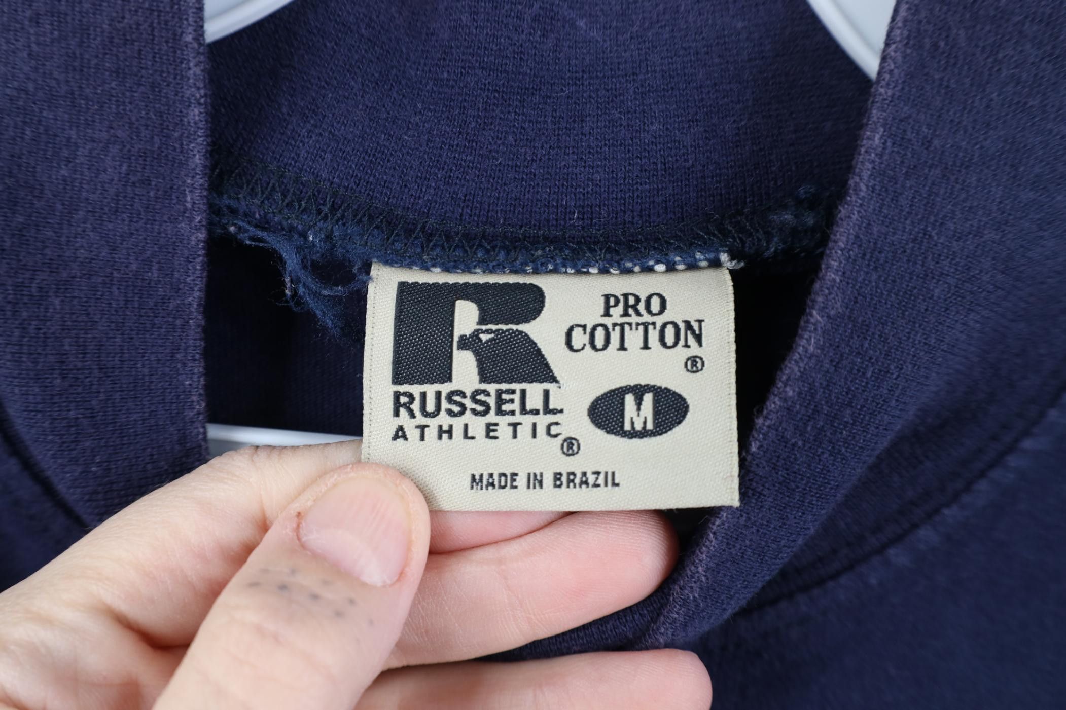 Russell Athletic Vintage 90s Y2K Russell Athletic Blank Mock Neck T-Shirt Size US M / EU 48-50 / 2 - 6 Thumbnail