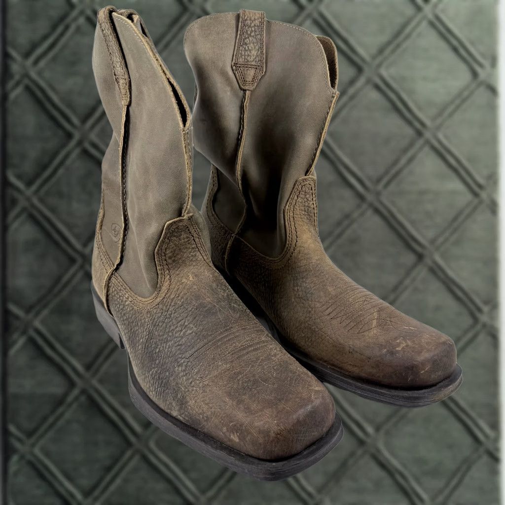 Ariat Ariat Rambler Western Boots Men's Brown Leather Pull On Block Heel Cowboy - 13D Size US 13 / EU 46 - 1 Thumbnail