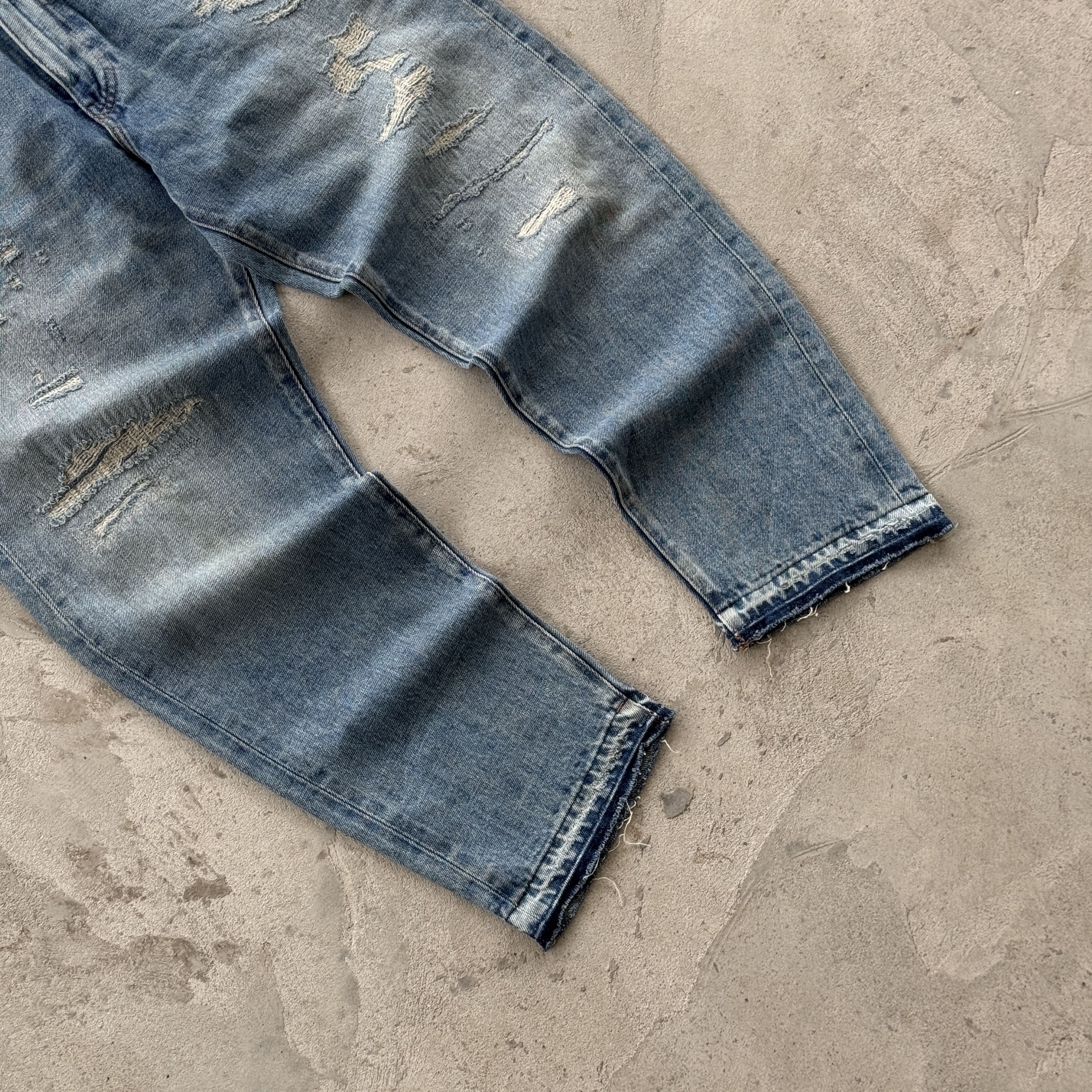 Levi's 90s Levi's Japanese Salvadge Baggy Washed Blue Jeans Size US 31 - 6 Thumbnail
