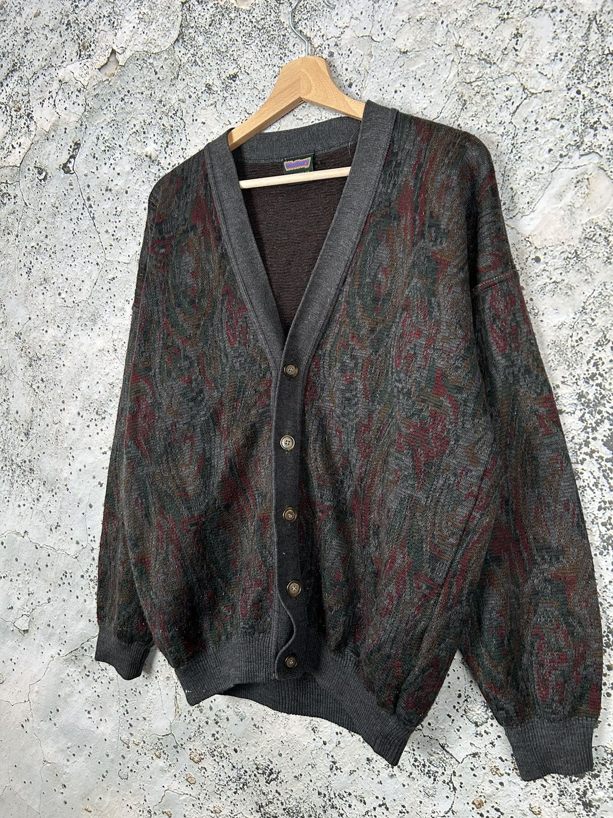 Vintage Vintage Coloured Cable Knit Sweater Wool 90s Avantgarde Size US M / EU 48-50 / 2 - 2 Thumbnail