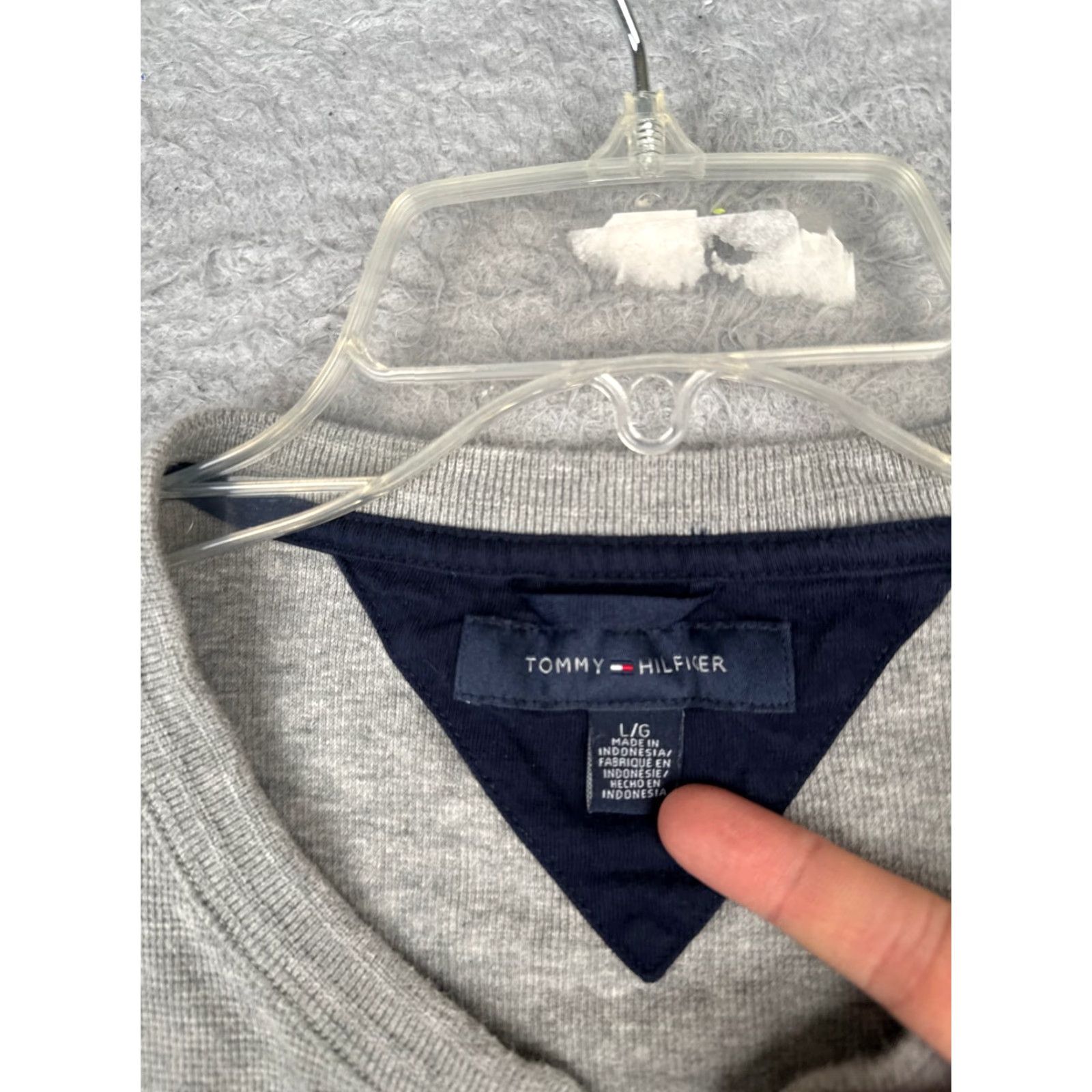 Tommy Hilfiger Tommy Hilfiger Shirt Adult Large Gray Knit Long Sleeve Henley Neck 100% Cotton Size US L / EU 52-54 / 3 - 7 Thumbnail