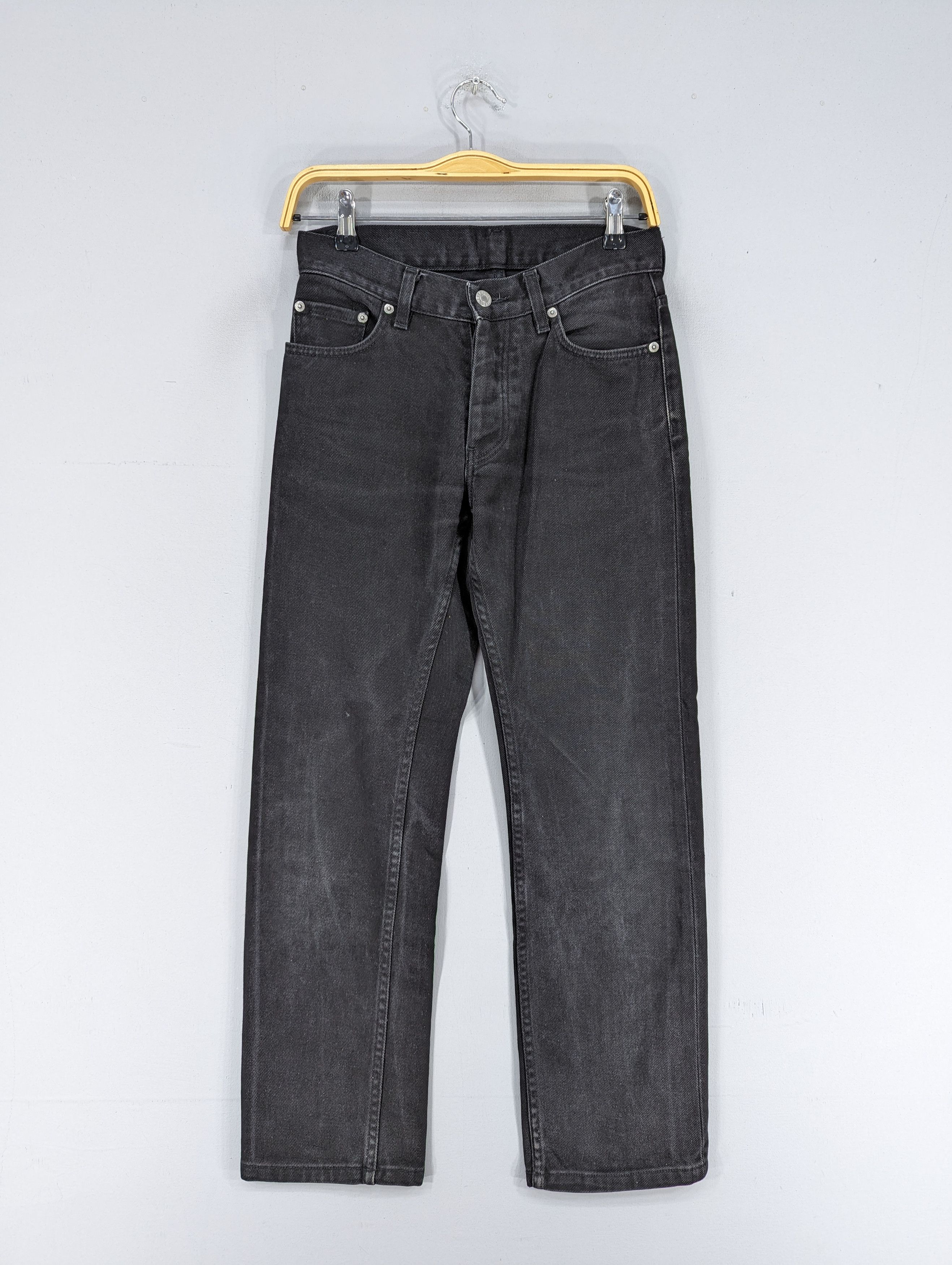 Helmut Lang Helmut Lang 1999 Coated Black Waxed Denim Classic Cut