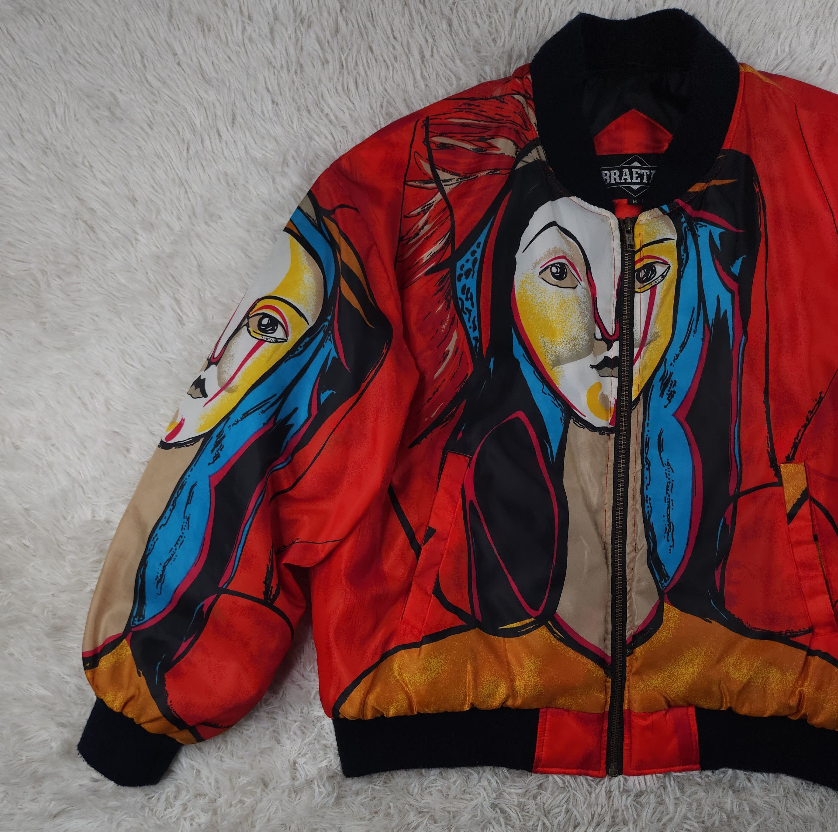 Vintage Vintage Braetan artistic print bomber jacket Size US M / EU 48-50 / 2 - 3 Thumbnail
