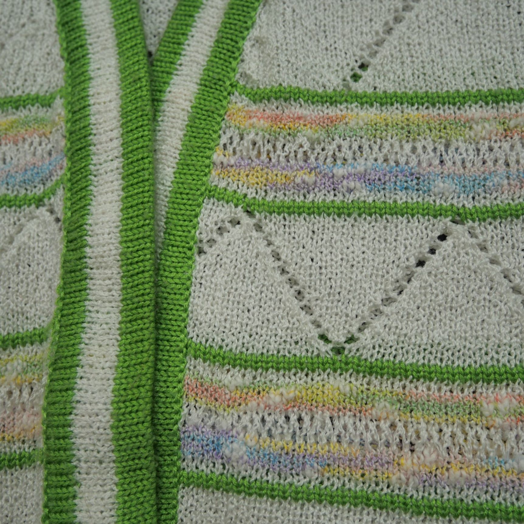 Vintage VINTAGE Banff Sweater Cardigan Womens M Green White Gianni Ferri 70s Size M / US 6-8 / IT 42-44 - 4 Thumbnail