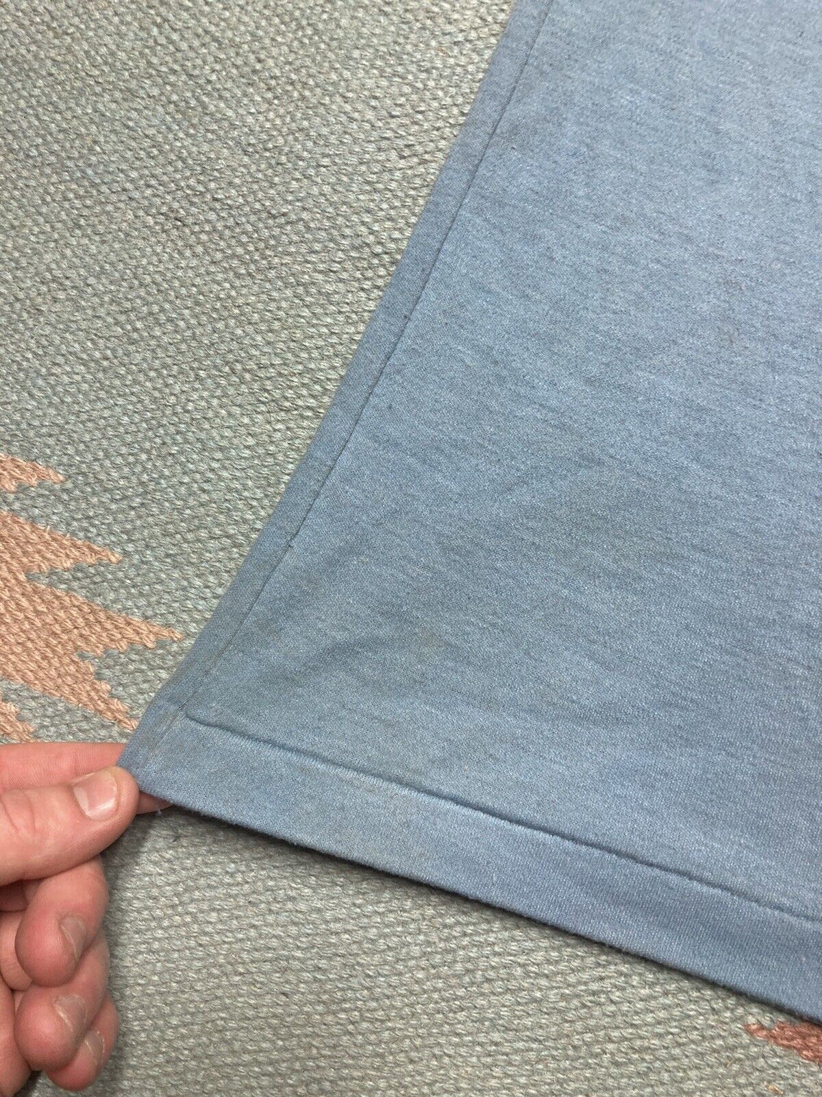 Vintage Vtg 70s polo shirt open neck soft blue stained grunge small Size US S / EU 44-46 / 1 - 9 Thumbnail