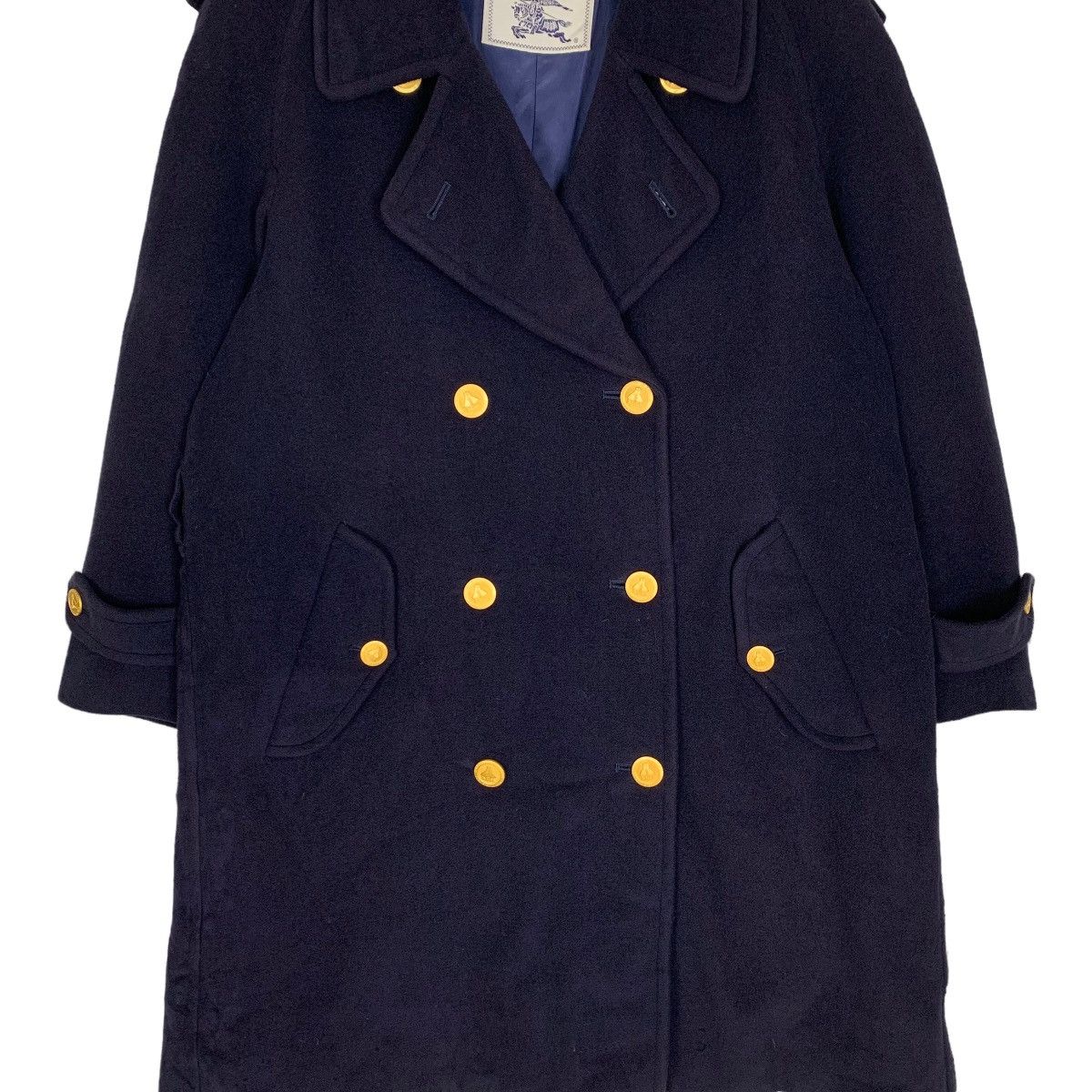 Burberry × Vintage Vintage Burberry Peacoat Wool Coat Size S / US 4 / IT 40 - 5 Thumbnail