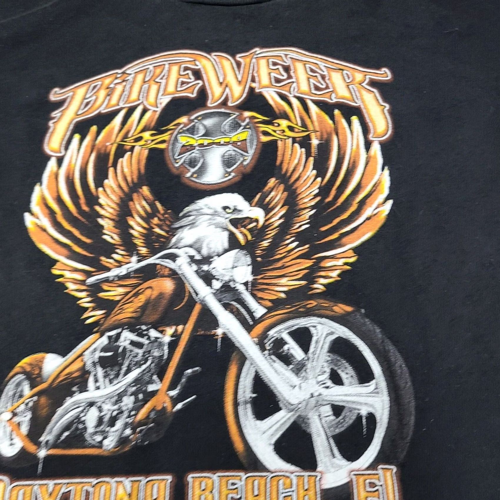 Delta VINTAGE Daytona Beach Florida Bike Week Motorcycle Biker Eagle 2008 T-Shirt Size XL Size US XL / EU 56 / 4 - 4 Thumbnail
