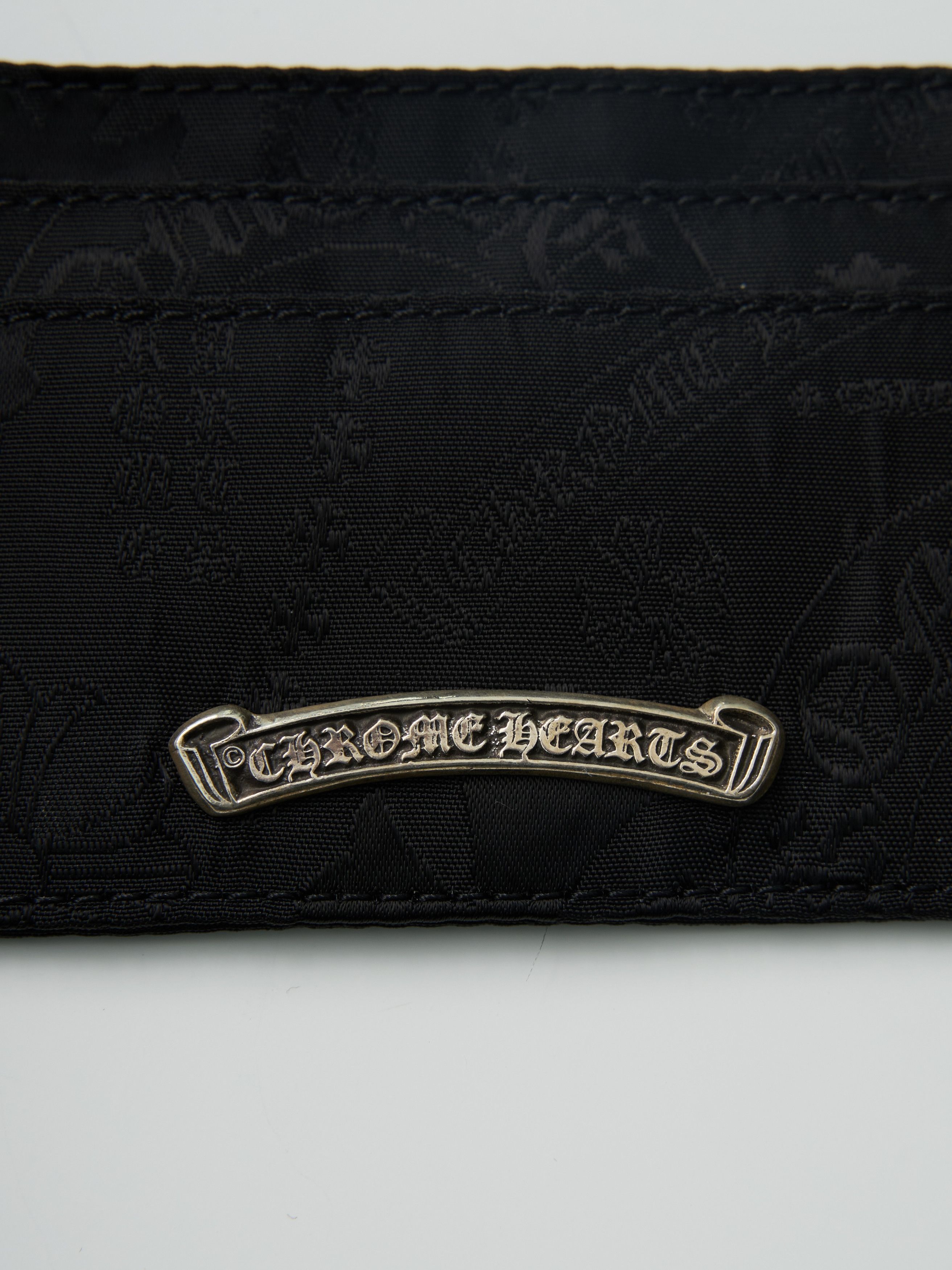 Chrome Hearts Chrome Hearts Motif Nylon Scroll Label Card Holder Black Size ONE SIZE - 2 Thumbnail