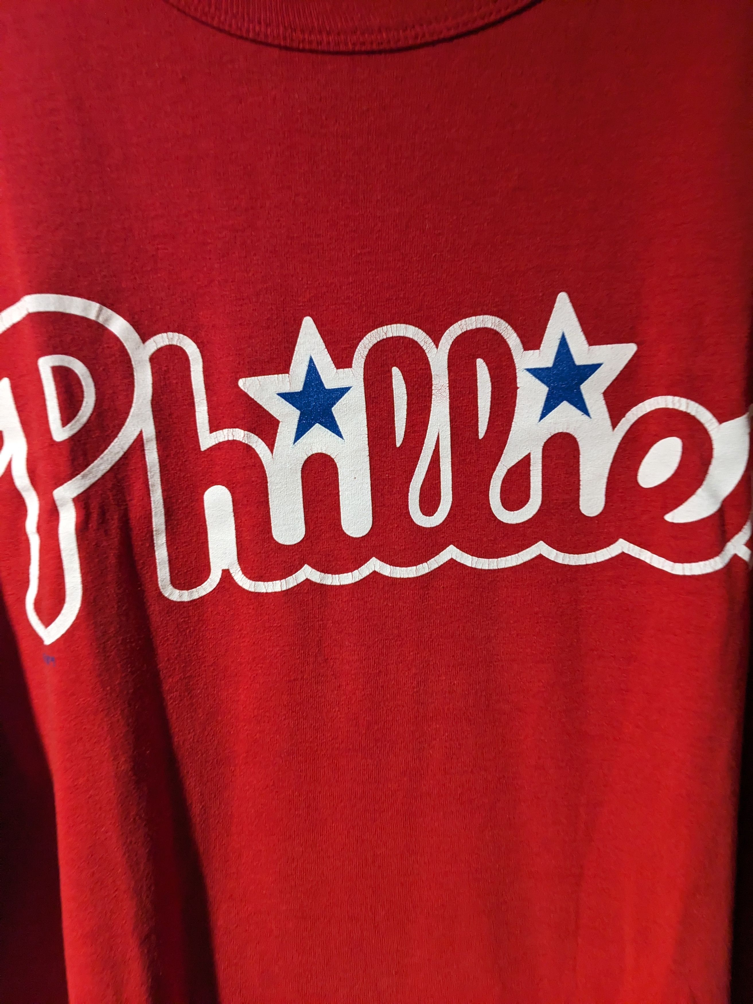 MLB × Russell Athletic × Vintage Vintage 90s Phillies MLB Baseball Russell Athletic T-Shirt Size US XL / EU 56 / 4 - 2 Thumbnail